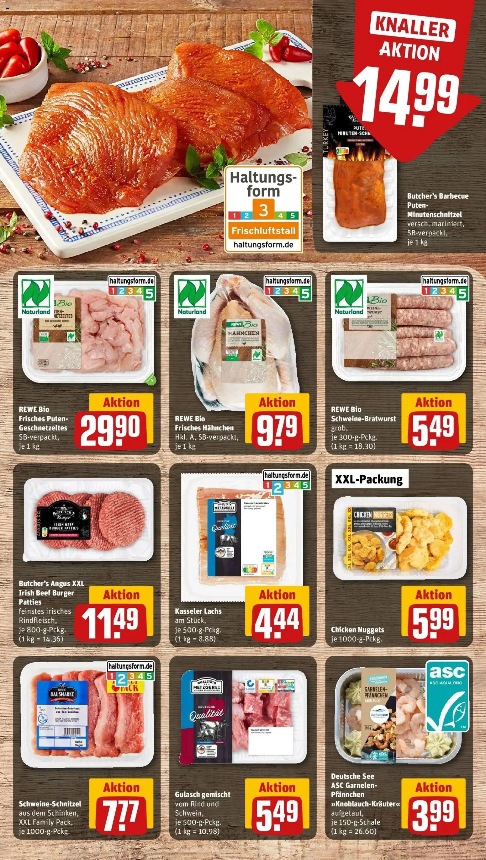 REWE Prospekt ab 14.09.2026 zum Blättern » Angebote | Seite: 7 | Produkte: Gulasch, Wurst, Knoblauch, Schinken