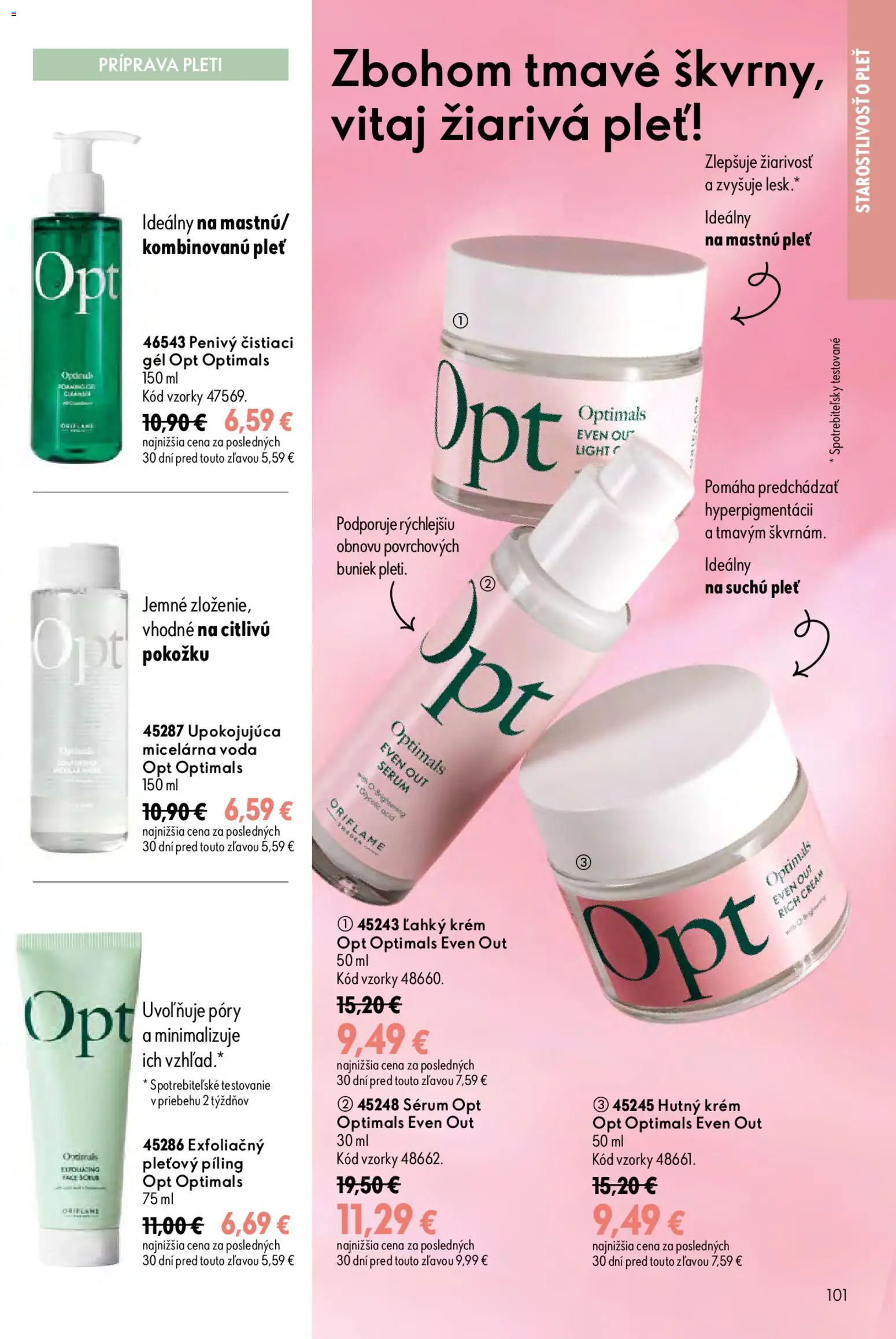 Nové Oriflame akcie – leták je platný od 19.08.2026 | Strana: 101 | Produkty: Krém, Voda