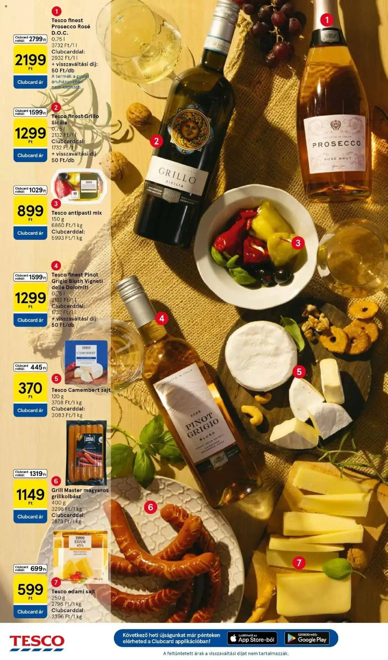 Tesco akciós ujság - amely érvényes a következő dátumtól: 2026.08.13. | Oldal: 18 | Termékek: Grillkolbász, Grill, Sajt, Rosé