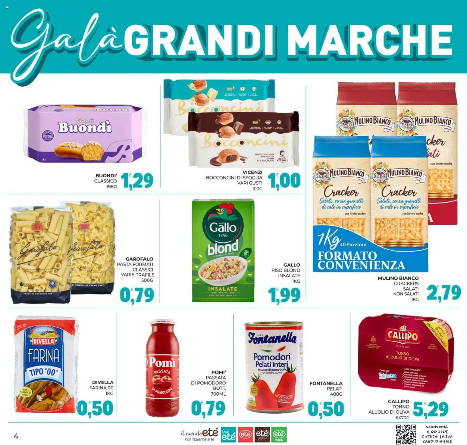 Volantino Eté del 19/08/2026 | Pagina: 4 | Prodotti: Sale, Farina, Pomodori, Crema al cioccolato