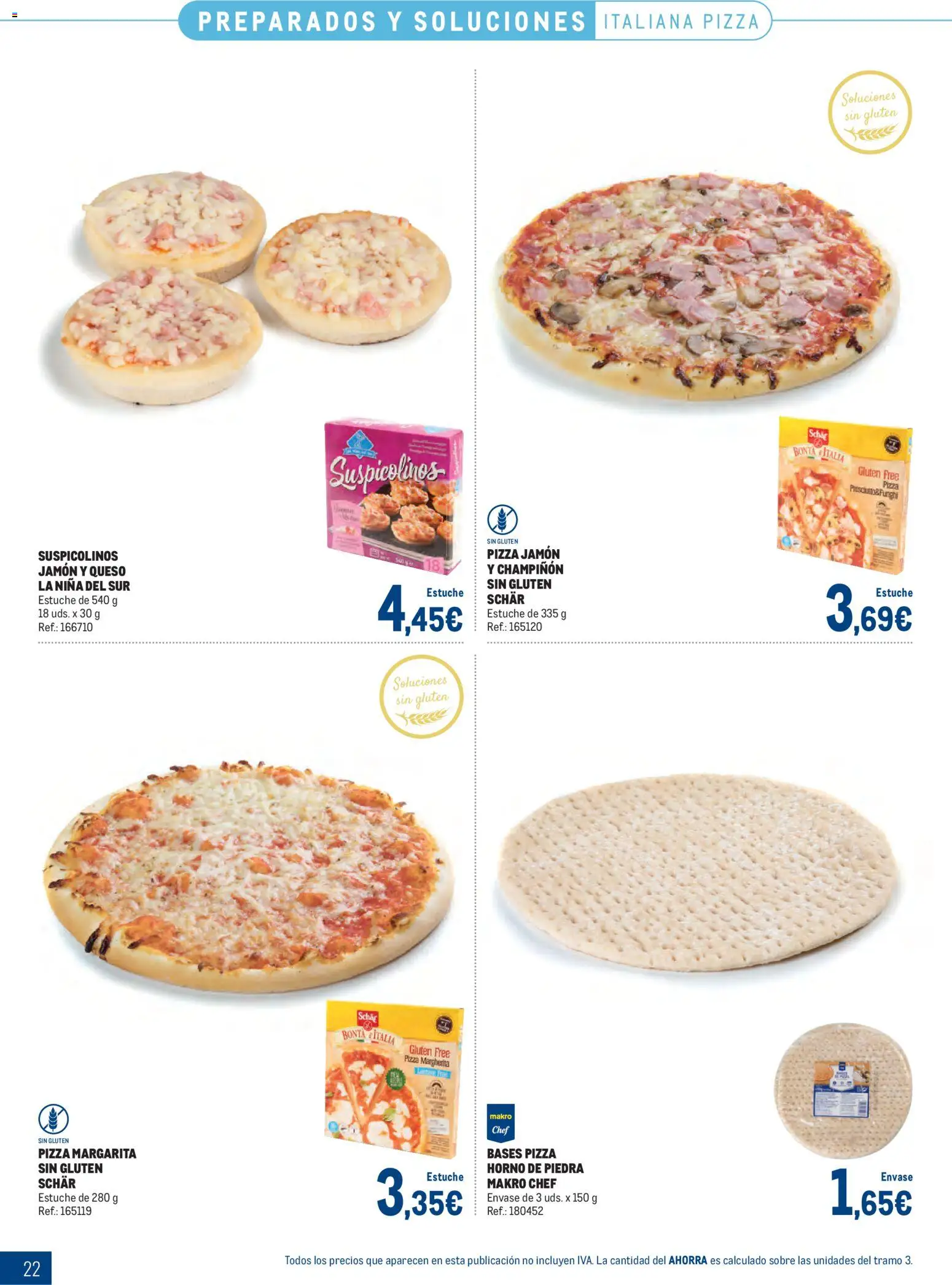Makro Congelados Sur │ válido desde el 04.05.2026 | Página: 22 | Productos: Queso, Jamón, Pizza, Horno
