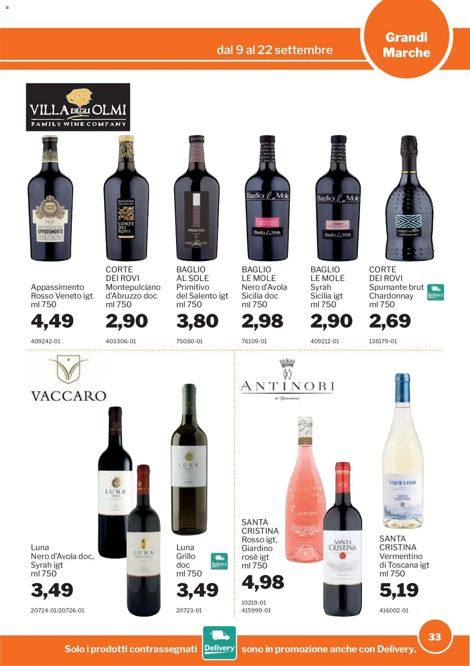 Volantino Sogegross del 09/09/2026 | Pagina: 33 | Prodotti: Spumante