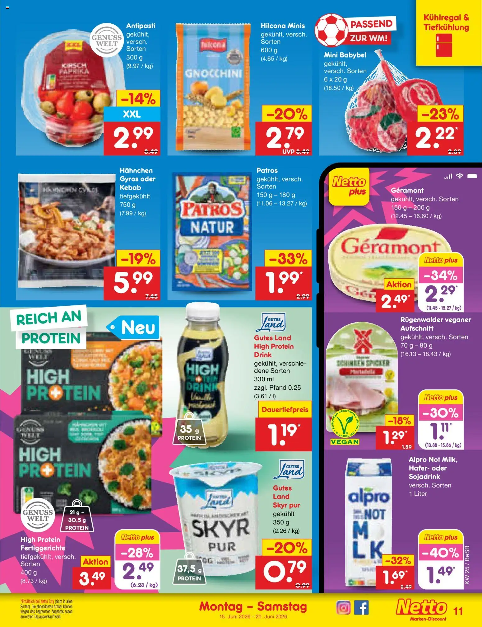 Netto Marken-Discount Prospekt – gültig ab 15.06.2026 | Seite: 13 | Produkte: Geramont, Skyr, Paprika, Babybel