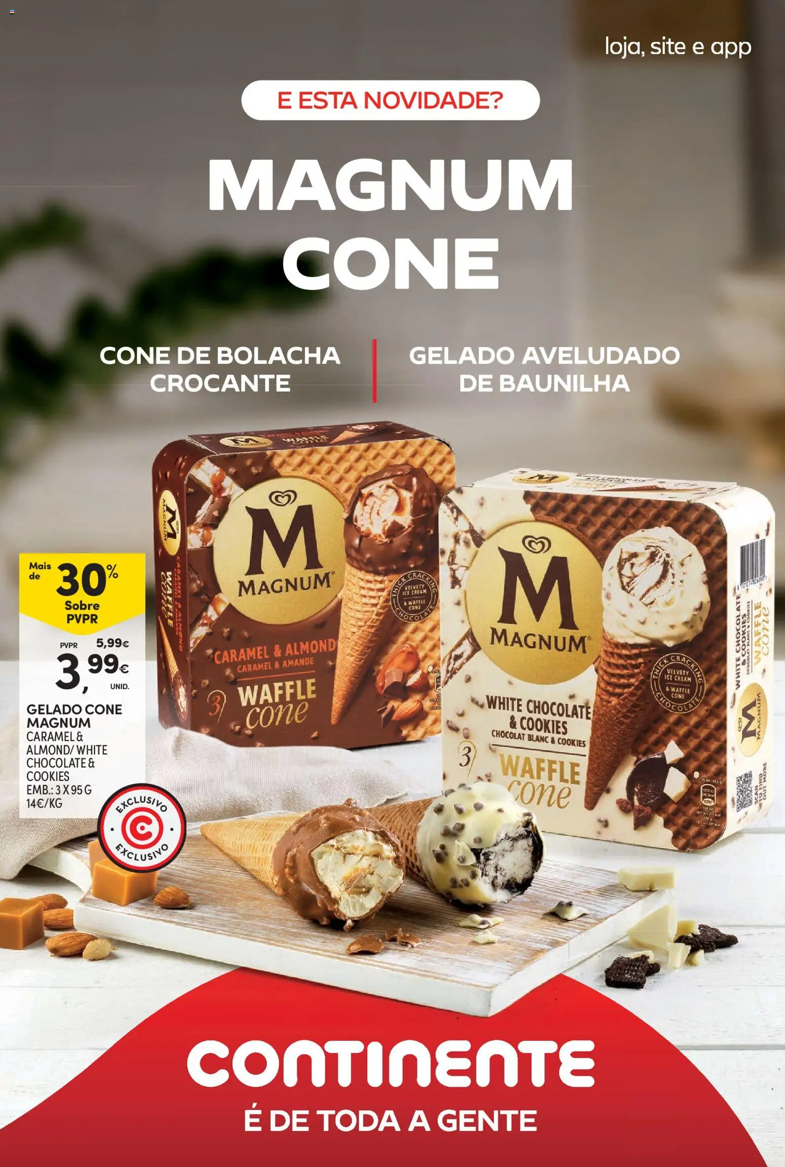 Continente Semanal Continente Bom Dia │ válido de 04/08/2026 | Página: 19 | Produtos: Gelado, Chocolate