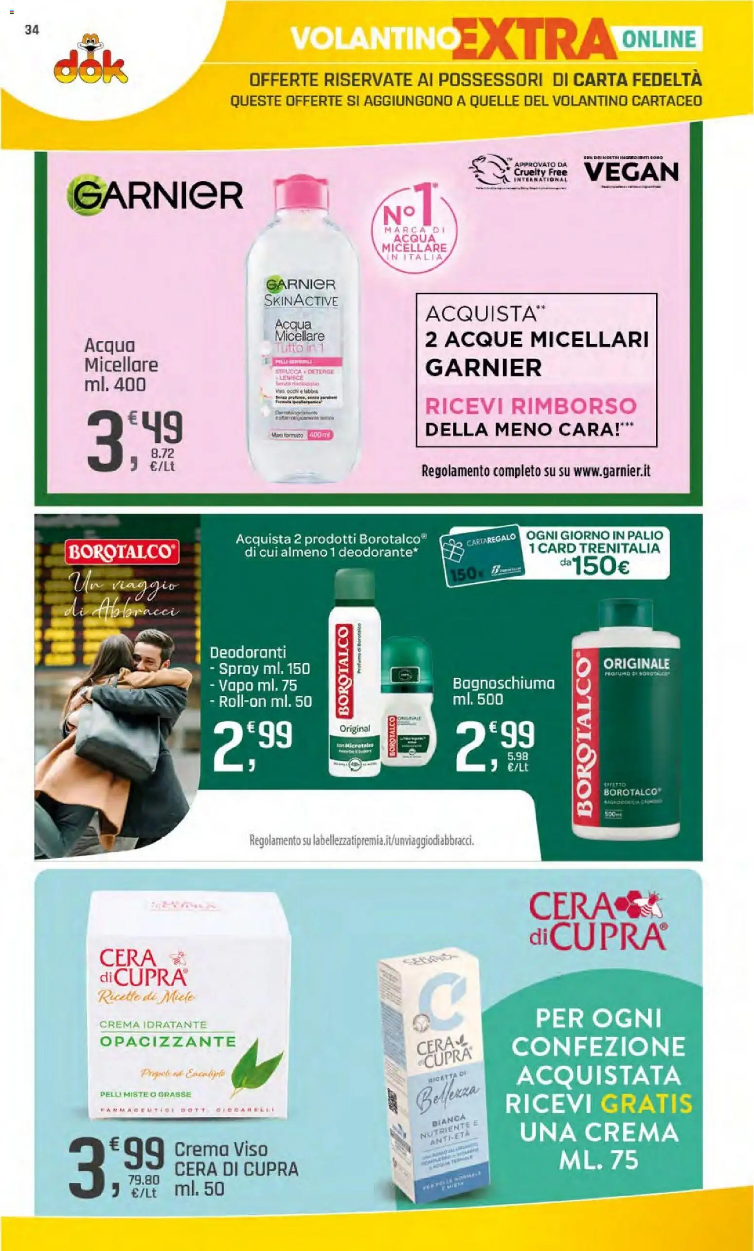 Volantino DOK del 23/07/2026 | Pagina: 34 | Prodotti: Crema, Bagnoschiuma, Miele, Profumo