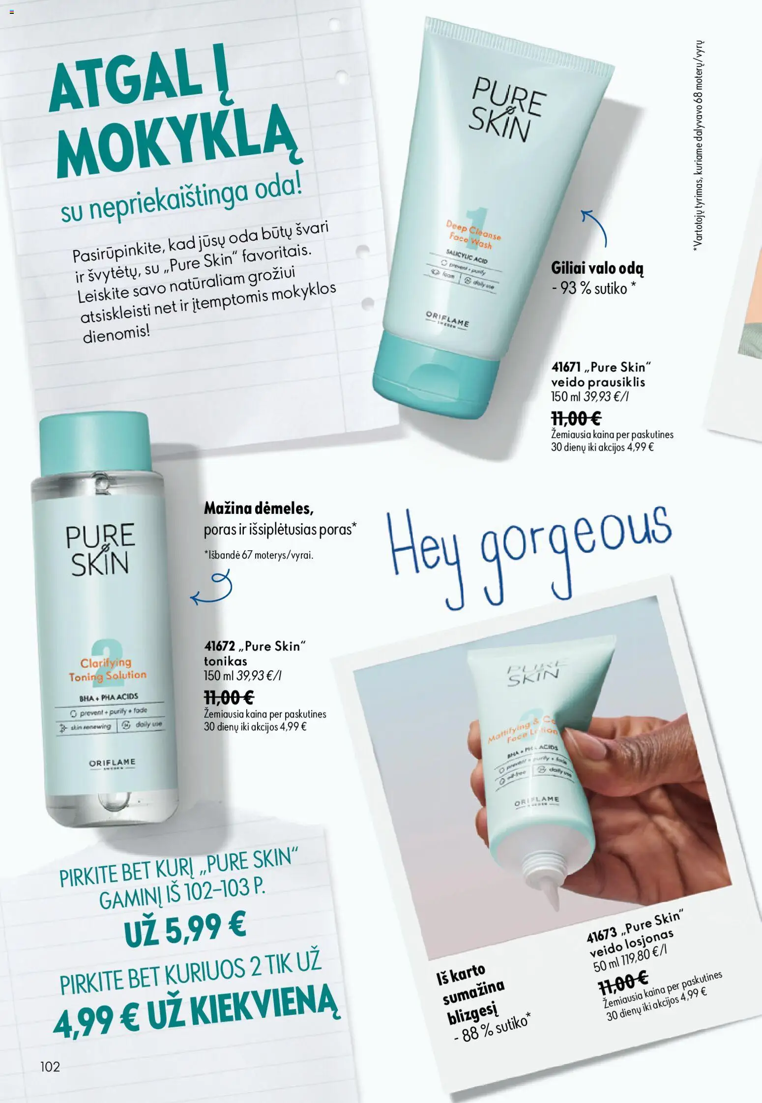 Oriflame akcijos nuo 2026.08.26 | Puslapis: 102 | Prekių: Tonikas, Prausiklis