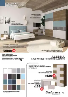 Anteprima del volantino Conforama volantino Arredo valido a partire dal 22/06/2026 | Pagina: 72 | Prodotti: Letto matrimoniale, Letto, Materasso, Comodino