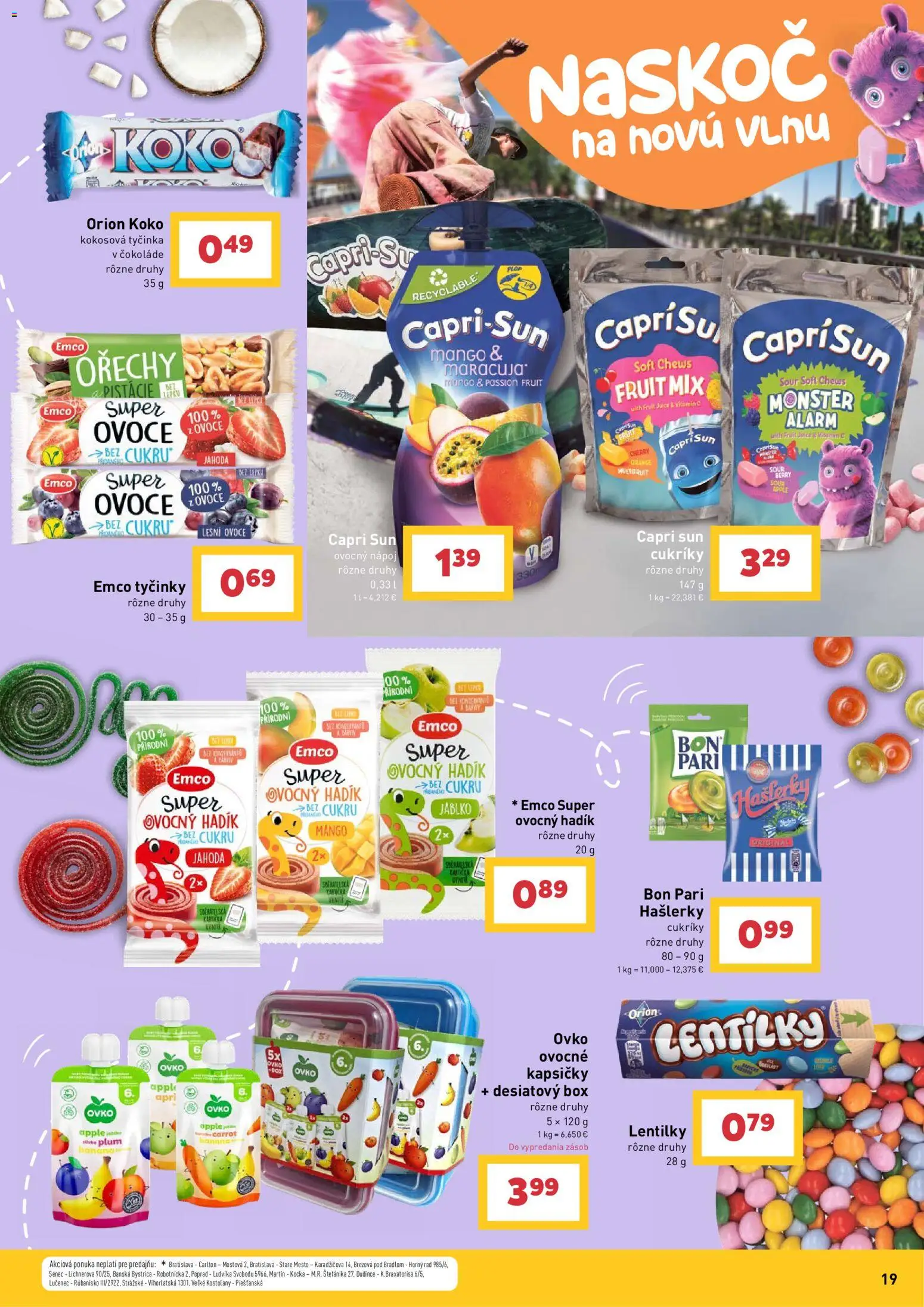 Nové Billa akcie – leták je platný od 09.09.2026 | Strana: 19 | Produkty: Apple, Cukríky, Kapsičky, Mango