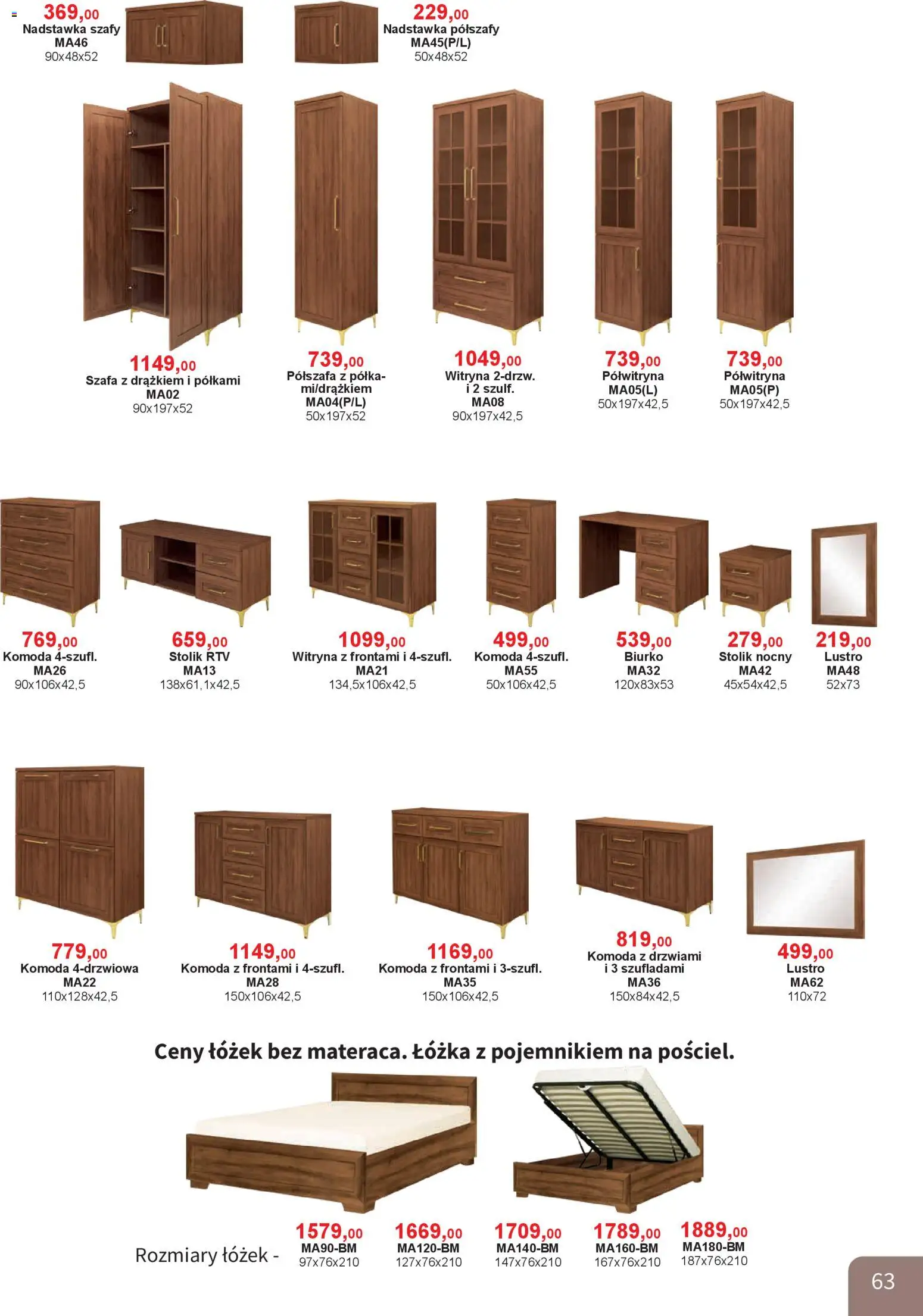 Bodzio Katalog od 01.04.2026 | Strona: 63 | Produkty: Komoda, Półka, Biurko, Lustro