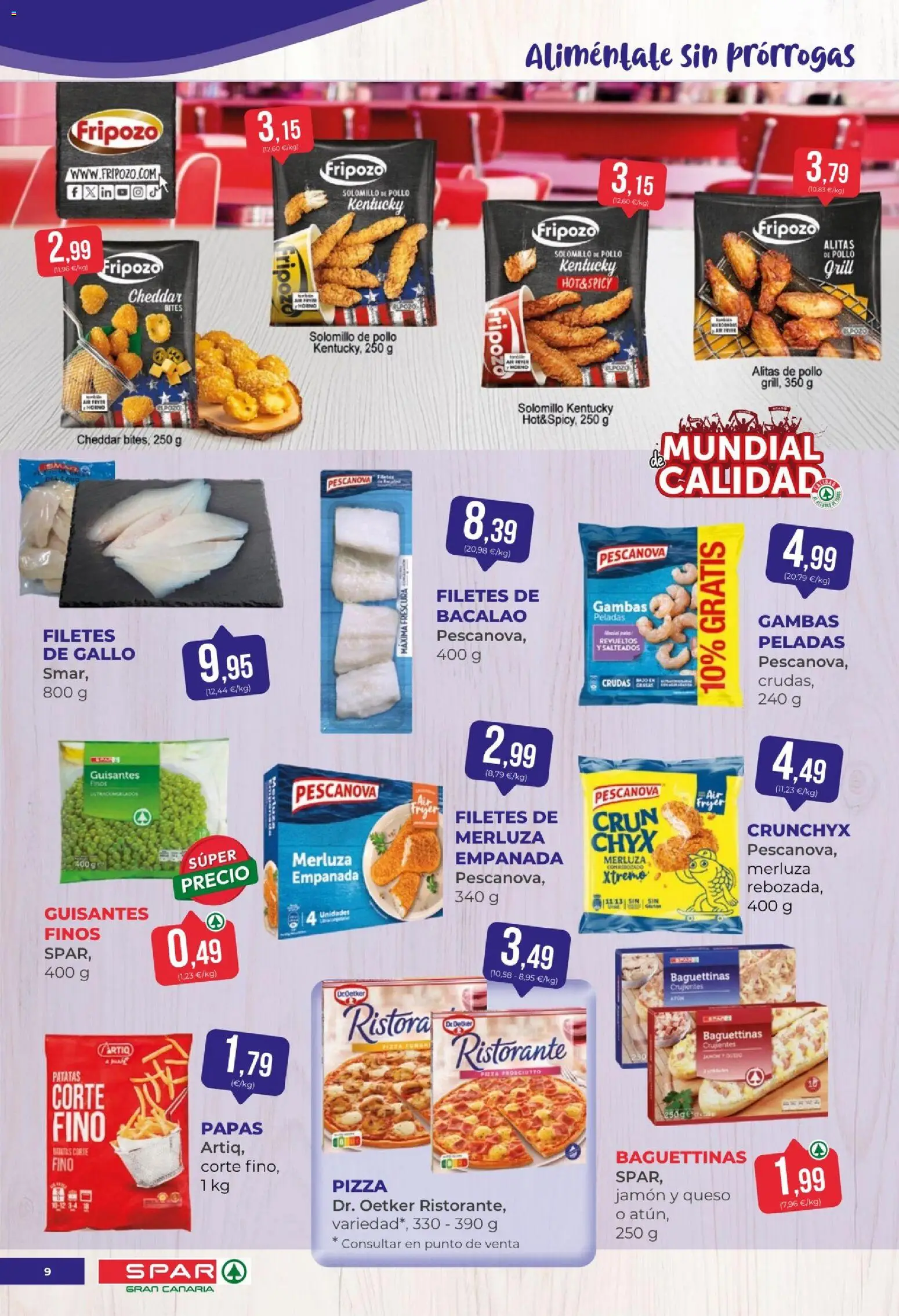 Spar folleto │ válido desde el 12.06.2026 | Página: 9 | Productos: Queso, Jamón, Pizza, Horno
