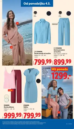ESMARA Ženska košulja od muslina, Ženska košulja od muslina, Veličine: XS-L (32-46)* - pregled Lidl kataloga - važi od 30.04.2026 | Strana: 83