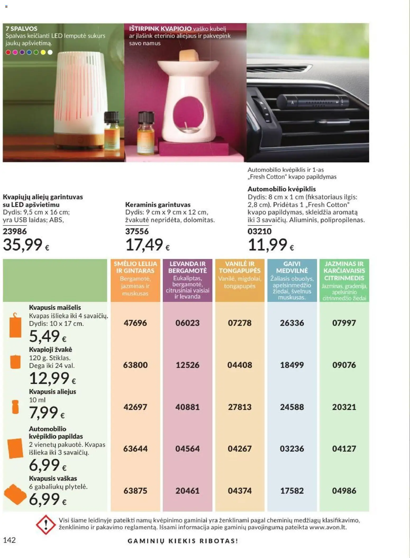 AVON akcijos nuo 2026.09.01 | Puslapis: 142 | Prekių: Kvapas, Aliejus, Vanilė, USB