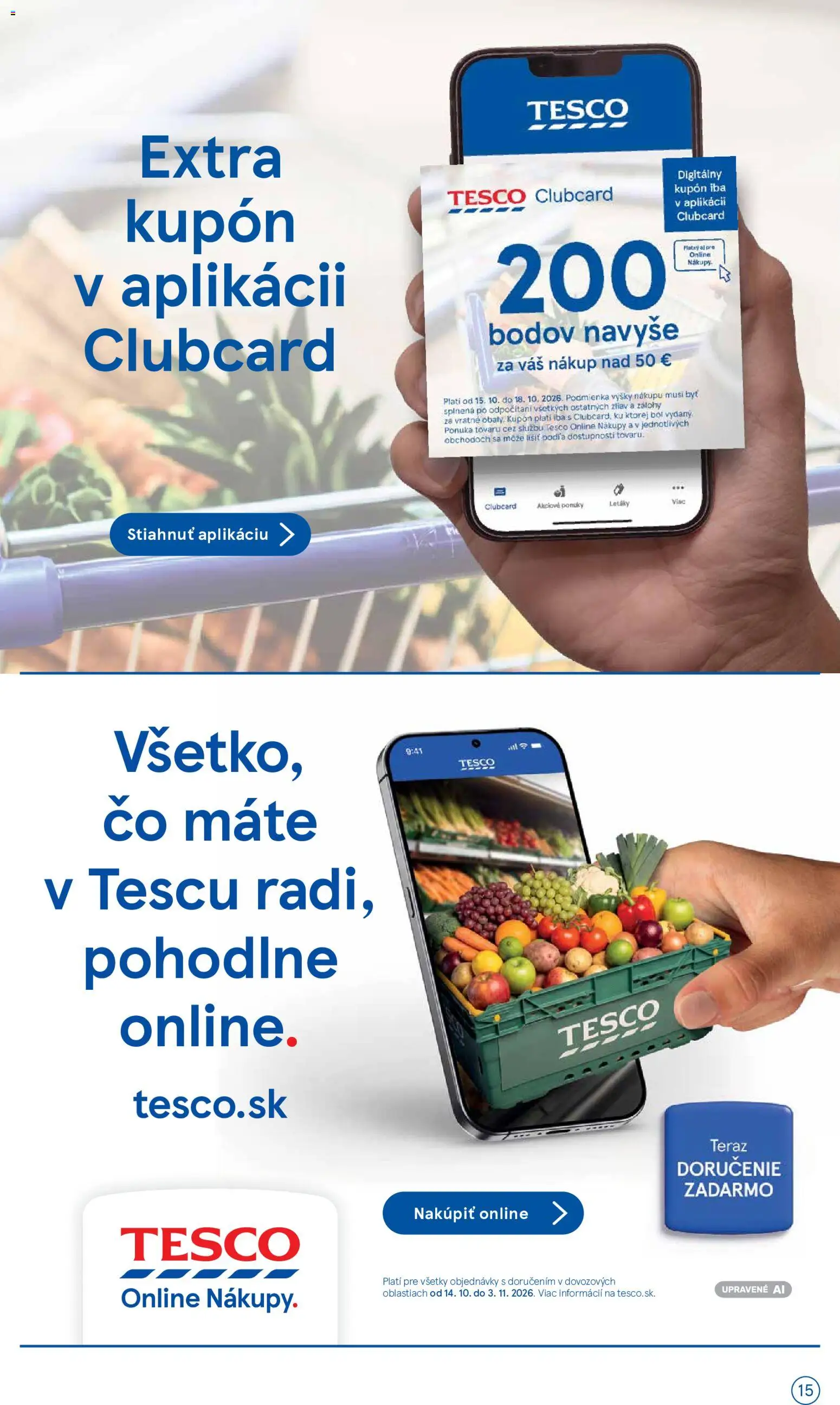 Nové Tesco akcie – leták je platný od 14.10.2026 | Strana: 15