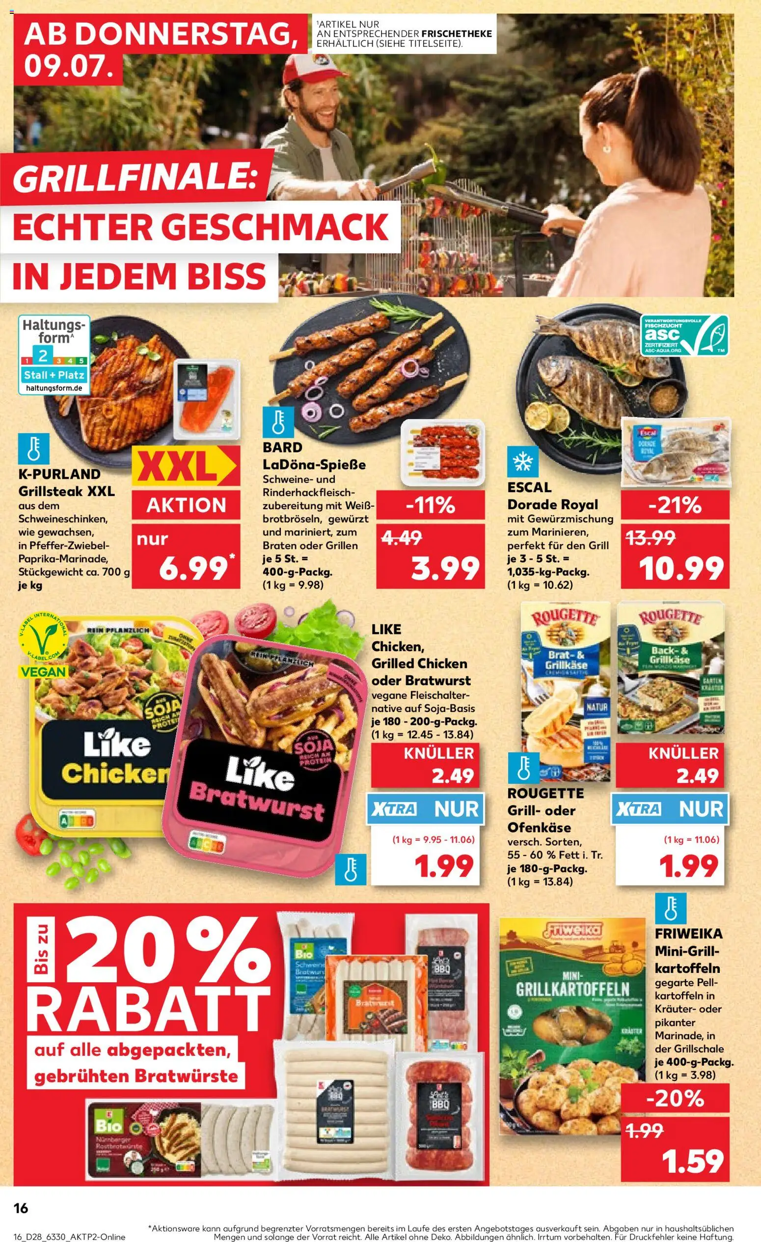 Kaufland Německo leták - Kiel od 09.07.2026 | Strana: 16 | Produkty: Vegan, Forma