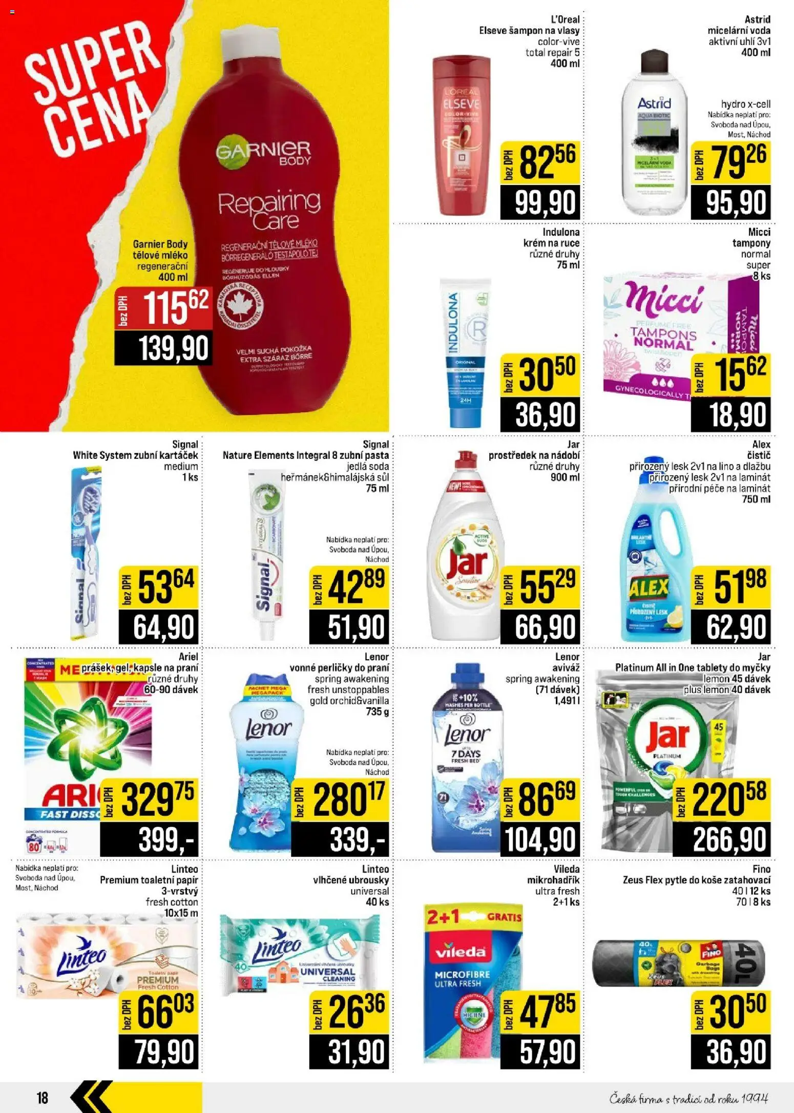 Jip leták - Cash & Carry od 23.09.2026 | Strana: 18 | Produkty: Zubní kartáček, Kapsle, Ubrousky, Jedlá soda