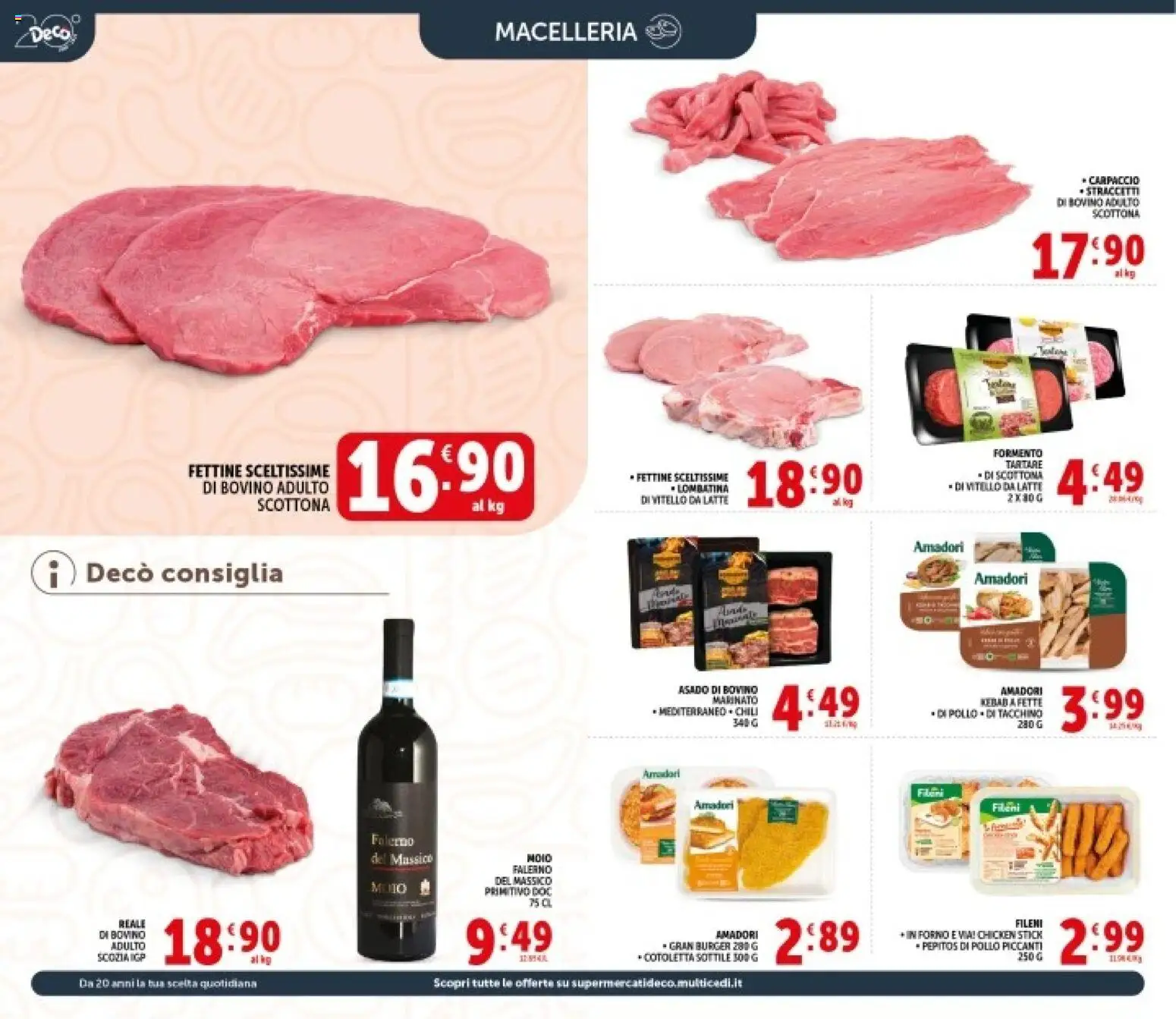 Volantino Decò del 08.06.2026 | Pagina: 4 | Prodotti: Bovino, Pollo, Tacchino, Latte