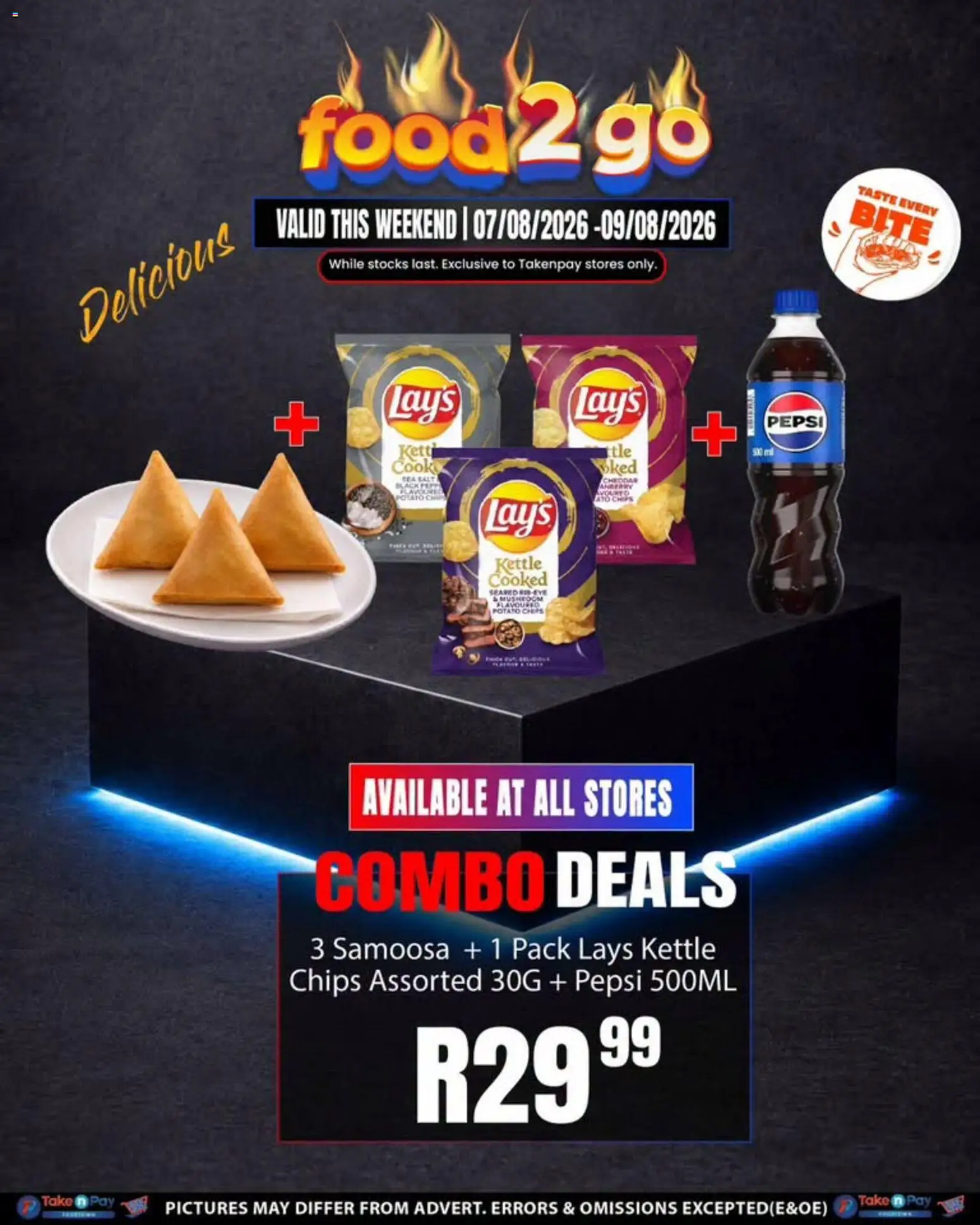 New Take n Pay catalogue – valid from 07/08/2026 | Page: 2 | Products: Kettle, Chips, Salt