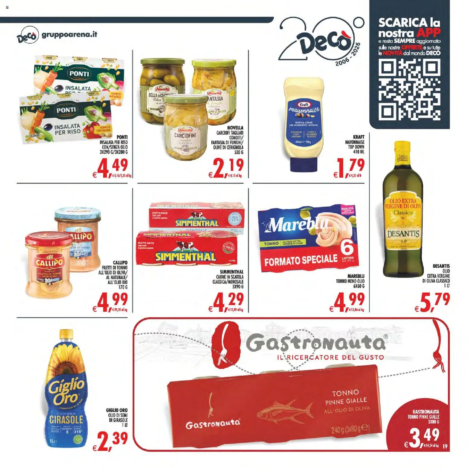 Volantino Decò del 11/08/2026 | Pagina: 19 | Prodotti: Insalata, Tonno, Carne, Scatola