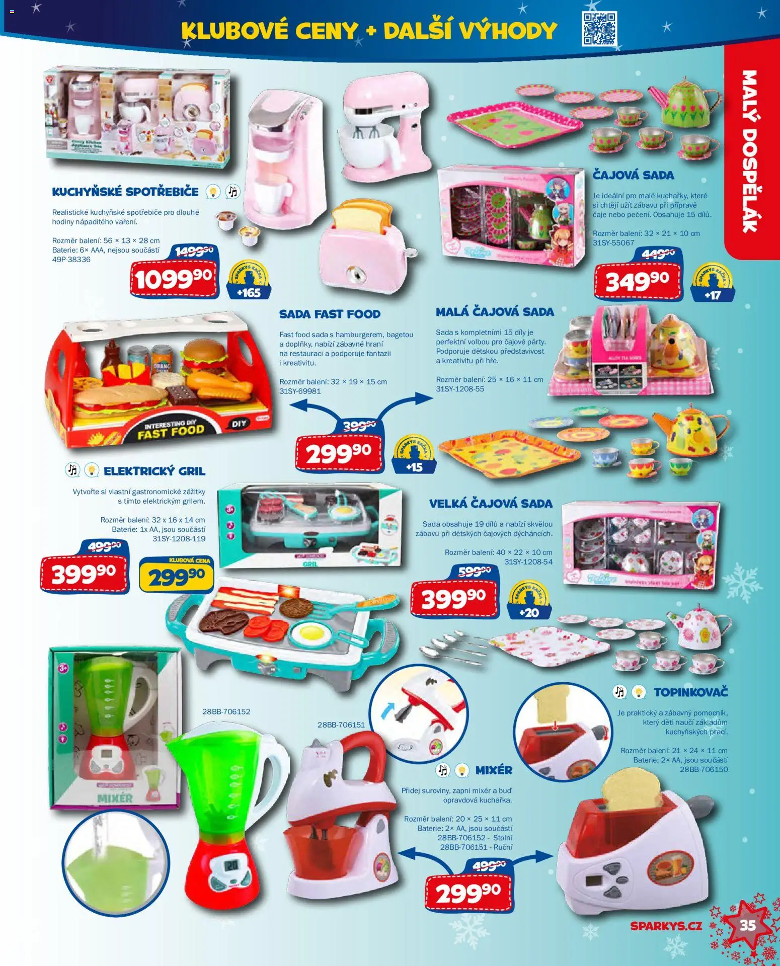 Sparkys katalog Vánoce 2026 od 01.10.2026 | Strana: 35 | Produkty: Hodiny, Čaje, Mixér, Baterie