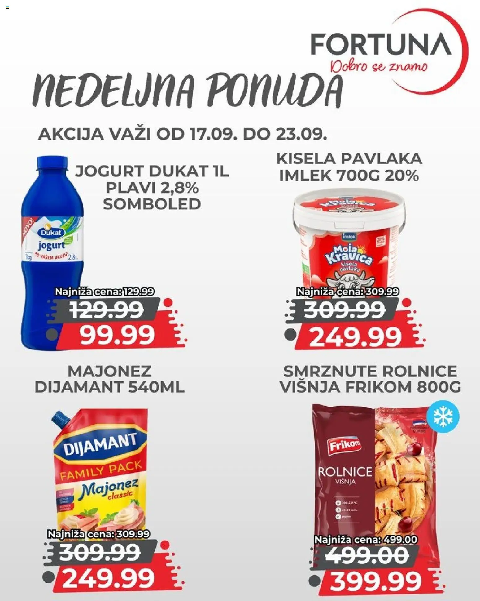 Fortuna Market katalog - važi od 17.09.2026 | Strana: 6 | Proizvode: Majonez, Višnja, Jogurt, Pavlaka