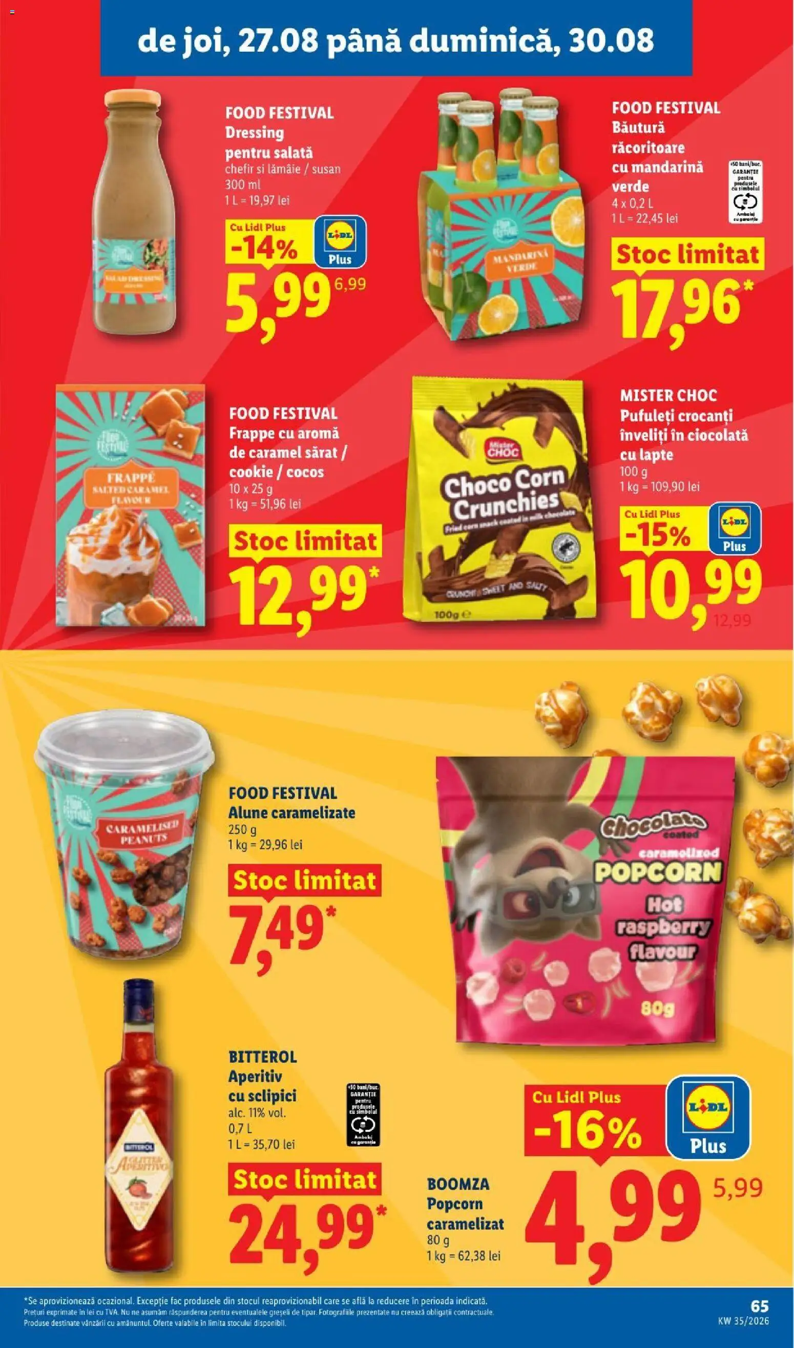 Noul catalog Lidl – valabil de la 24.08.2026 | Pagină: 65 | Produse: Alune, Ciocolată, Salată, Plus