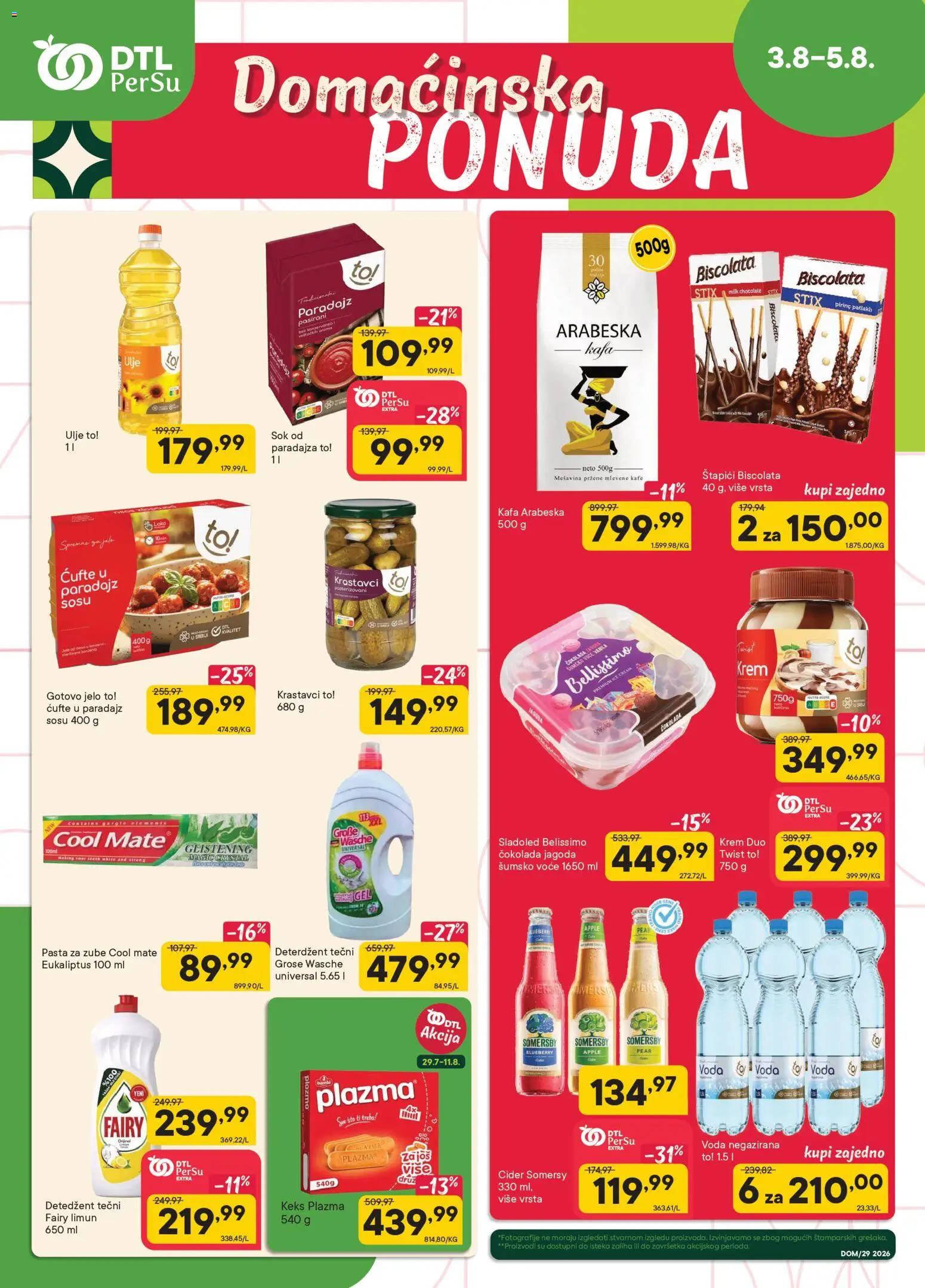 PerSu katalog - važi od 03.08.2026 | Strana: 1 | Proizvode: Plazma, Somersby, Čokolada, Sok