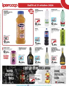 Anteprima del volantino Ipercoop volantino valido a partire dal 08/10/2026 | Pagina: 12 | Prodotti: Frutta, Vino, Spumante, Prosecco D.O.C.