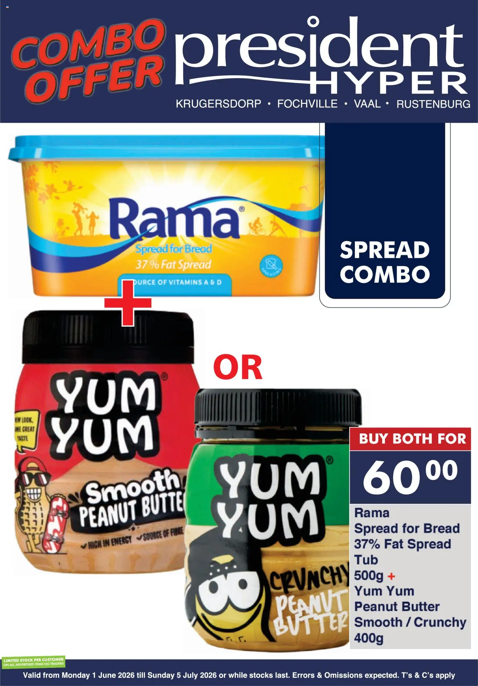 New President Hyper catalogue – valid from 01.06.2026 | Page: 6 | Products: Bread, Peanut butter, Stock, Fat spread