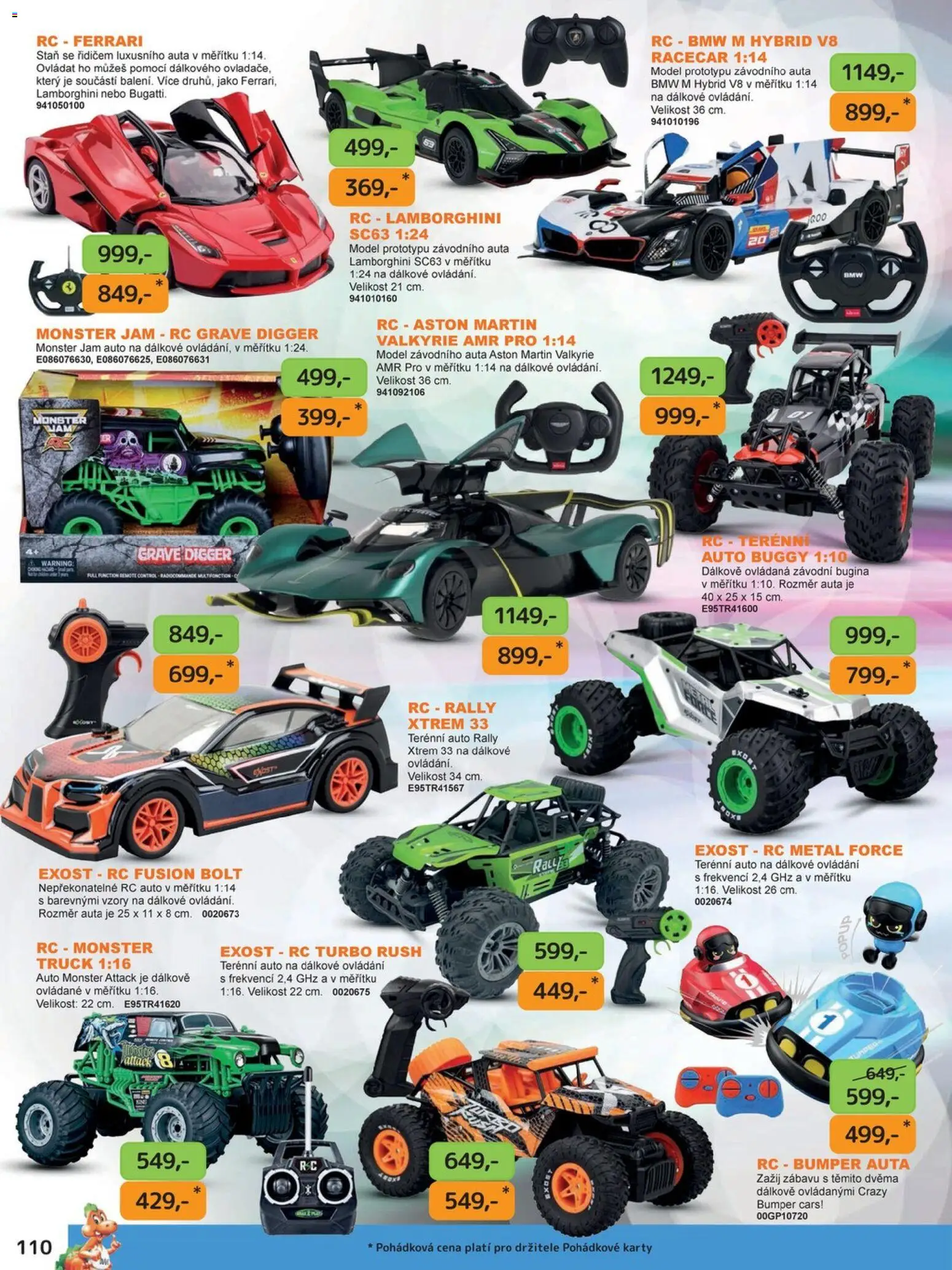 Dráčik katalog - Vánoce od 08.10.2026 | Strana: 110 | Produkty: Monster, Auto na dálkové ovládání, Karty, Stan