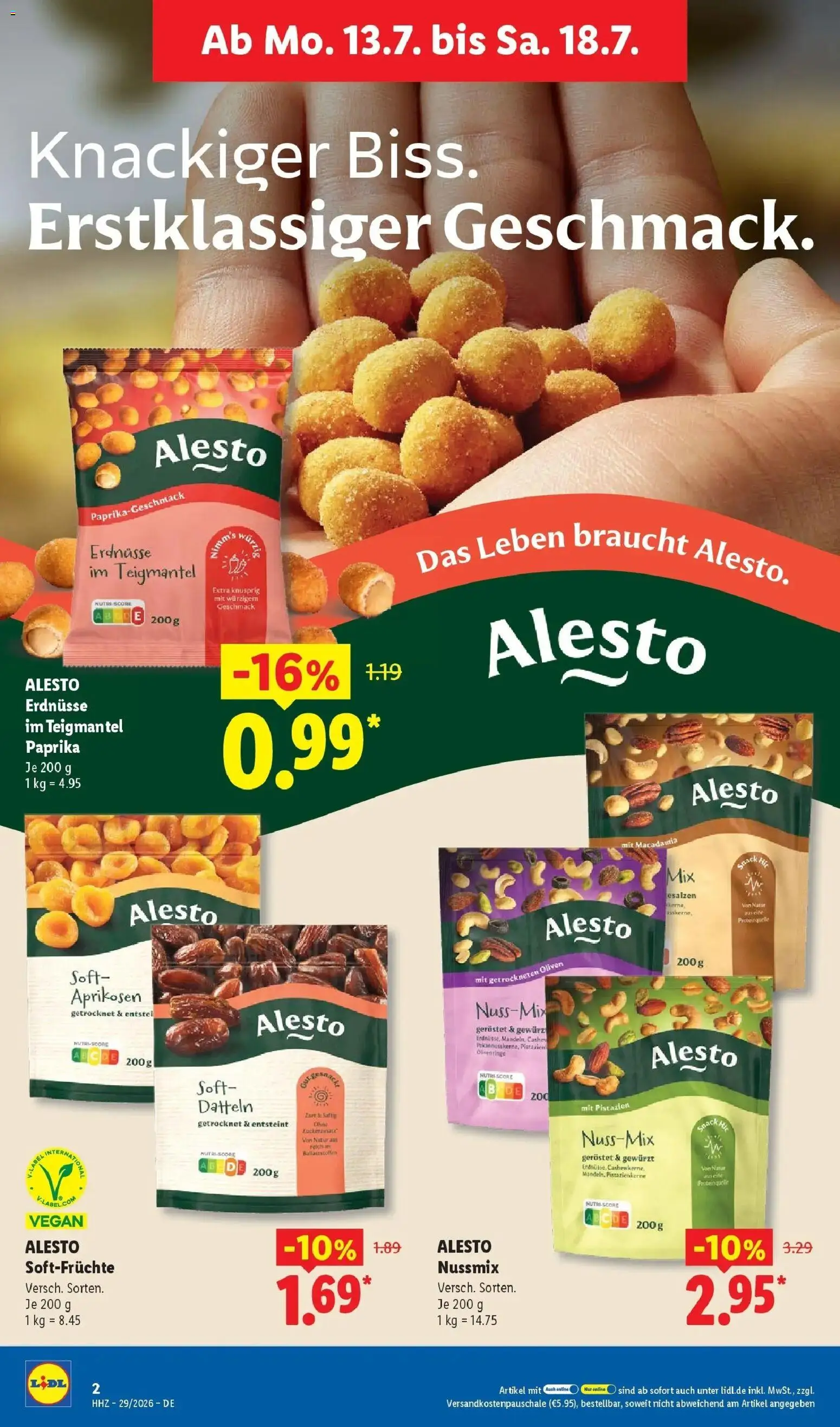 Lidl Prospekt Hof-innenstadt – gültig ab 13.07.2026 | Seite: 6 | Produkte: Erdnüsse, Pistazien, Paprika