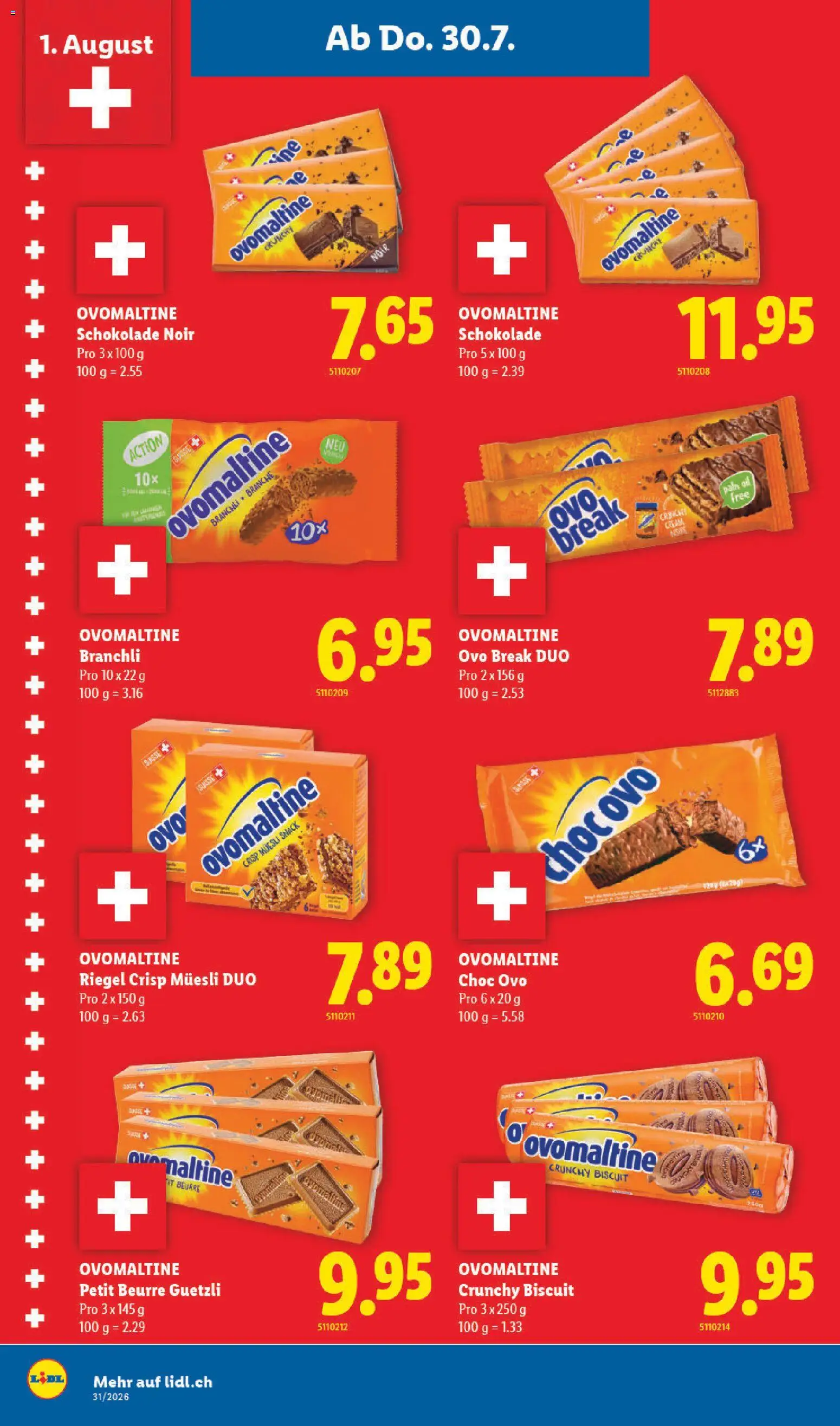 Lidl aktionen – gültig ab 30.07.2026 | Seite: 14 | Produkte: Schokolade