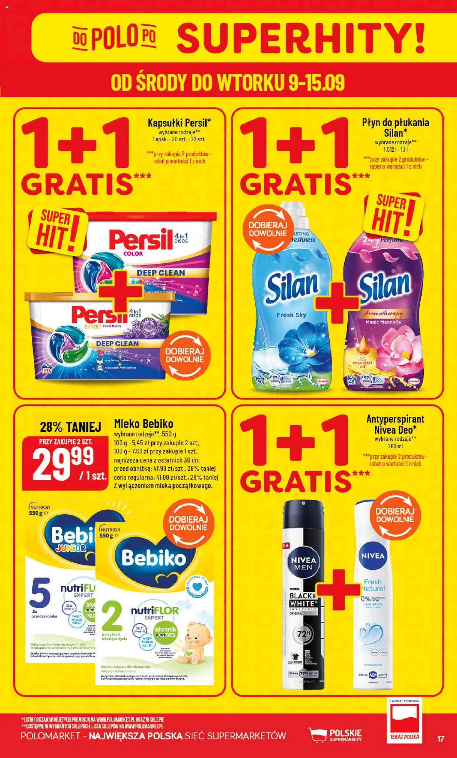 POLOmarket gazetka od 09.09.2026 | Strona: 17 | Produkty: Kapsułki, Żelazo, Błonnik, Bebiko