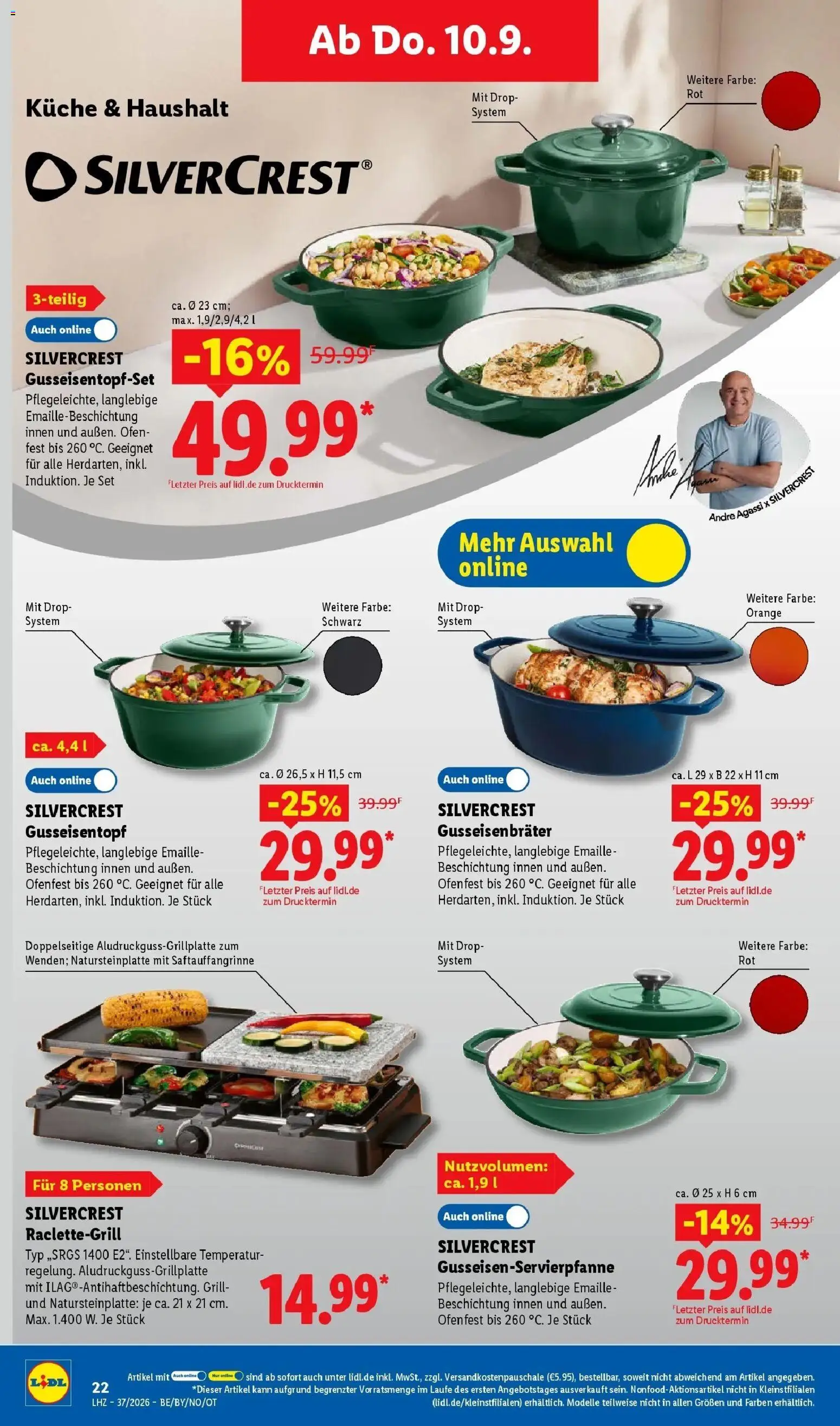 Lidl Prospekt Senftenberg (ab 07.09.2026) zum Blättern » Angebote | Seite: 46 | Produkte: Ofen, Grill, Küche, Raclette