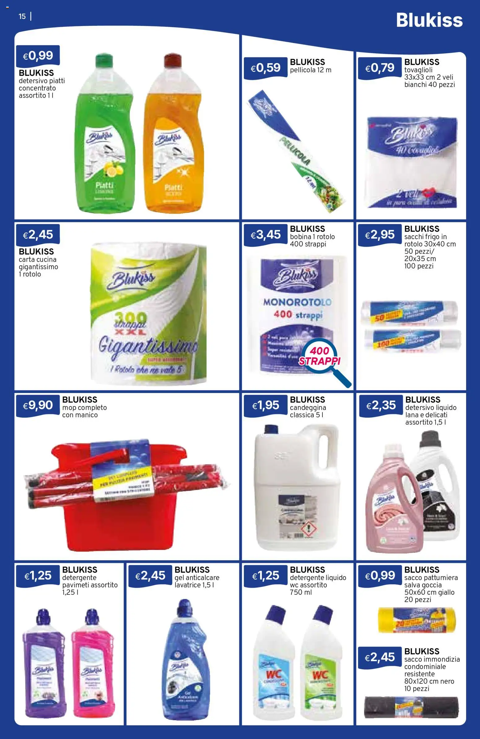 Volantino Sirene Blu del 01/10/2026 | Pagina: 15 | Prodotti: Piatti, Lavatrice, Pattumiera, WC