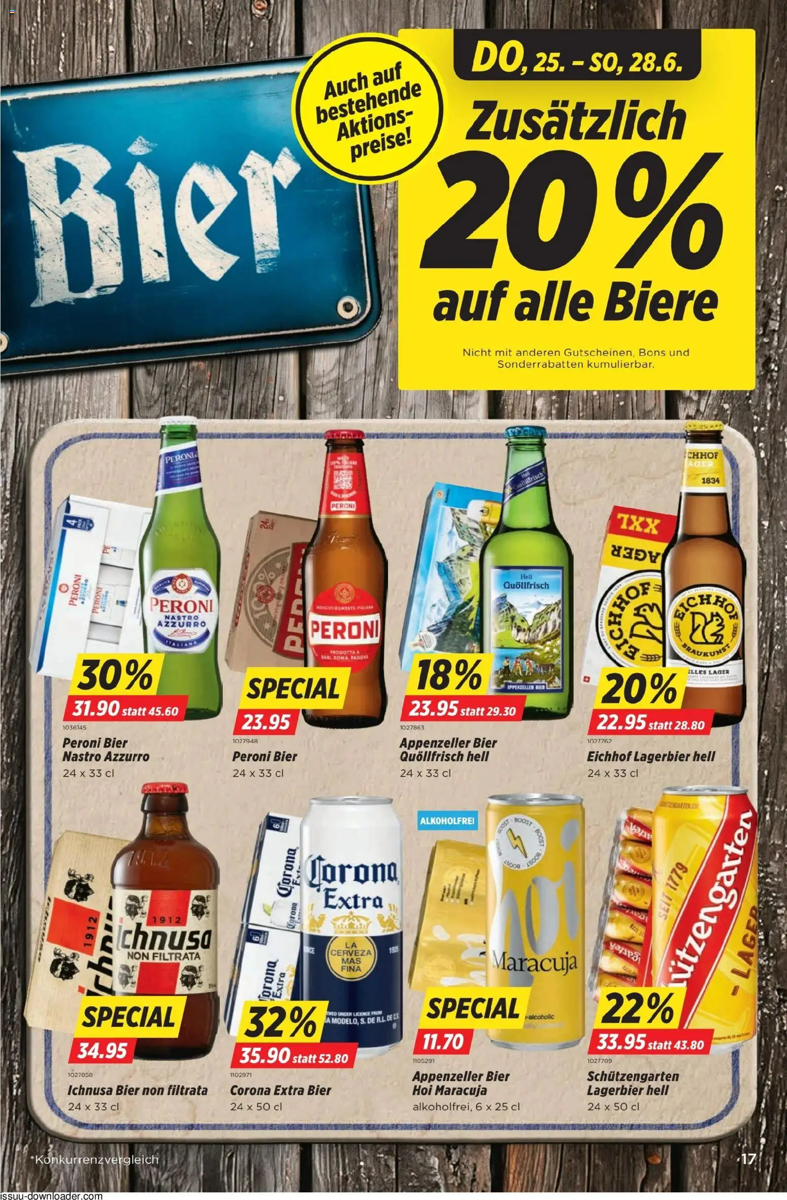 Denner aktionen – gültig ab 25.06.2026 | Seite: 17 | Produkte: Bier