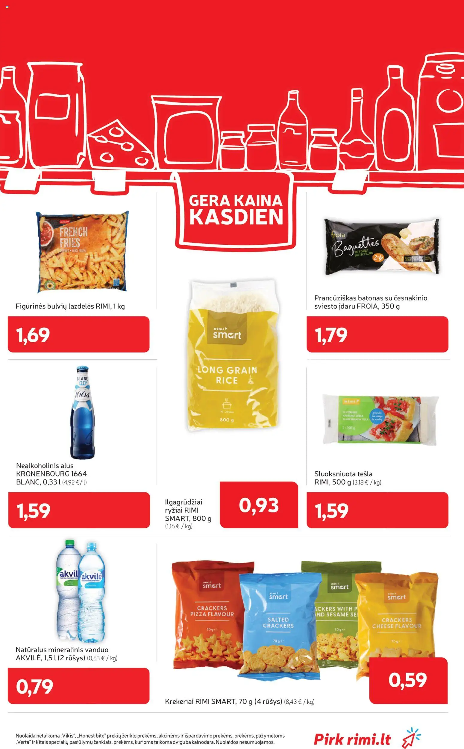 Rimi akcijos nuo 2026.10.06 | Puslapis: 13 | Prekių: Batonas, Nealkoholinis alus, Ryžiai, Mineralinis vanduo
