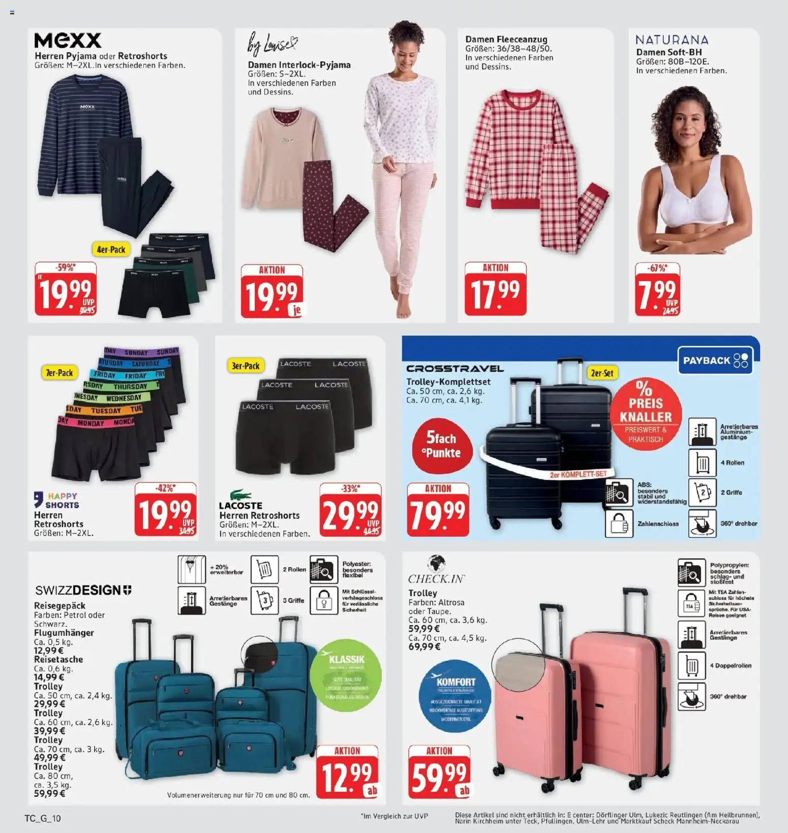 Edeka Prospekt Eislingen (ab 28.09.2026) » Angebote Online | Seite: 38 | Produkte: Pute, Pyjama, Reisetasche