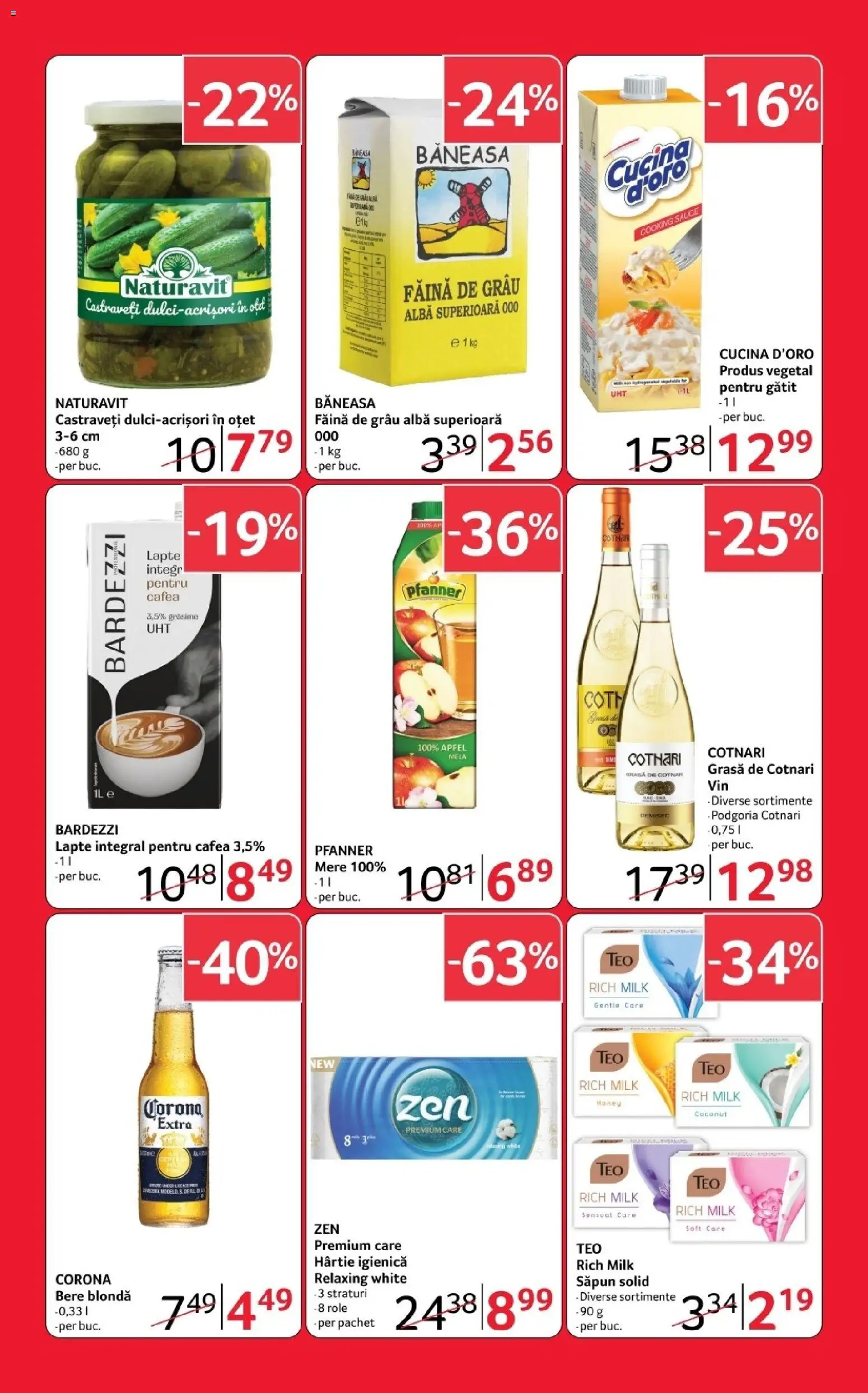 Noul catalog Selgros – valabil de la 31.07.2026 | Pagină: 2 | Produse: Săpun solid, Role, Lapte, Castraveți