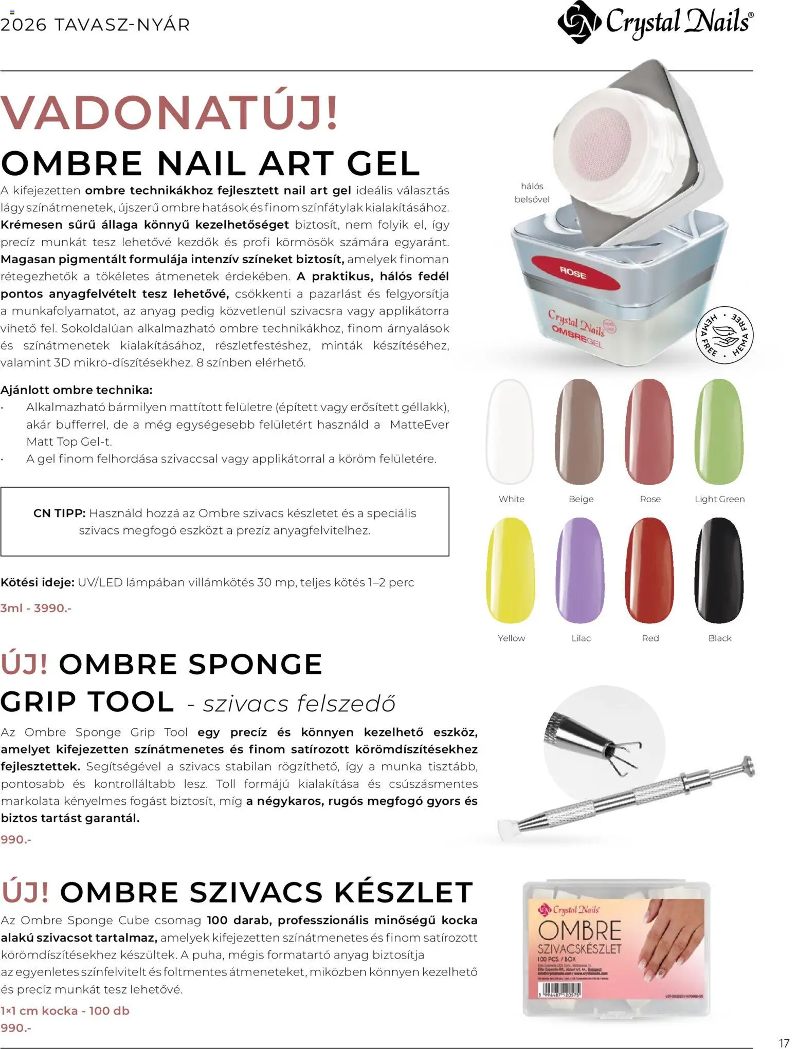 Crystal Nails akciós ujság - amely érvényes a következő dátumtól: 09.03.2026 | Oldal: 17 | Termékek: Ágy