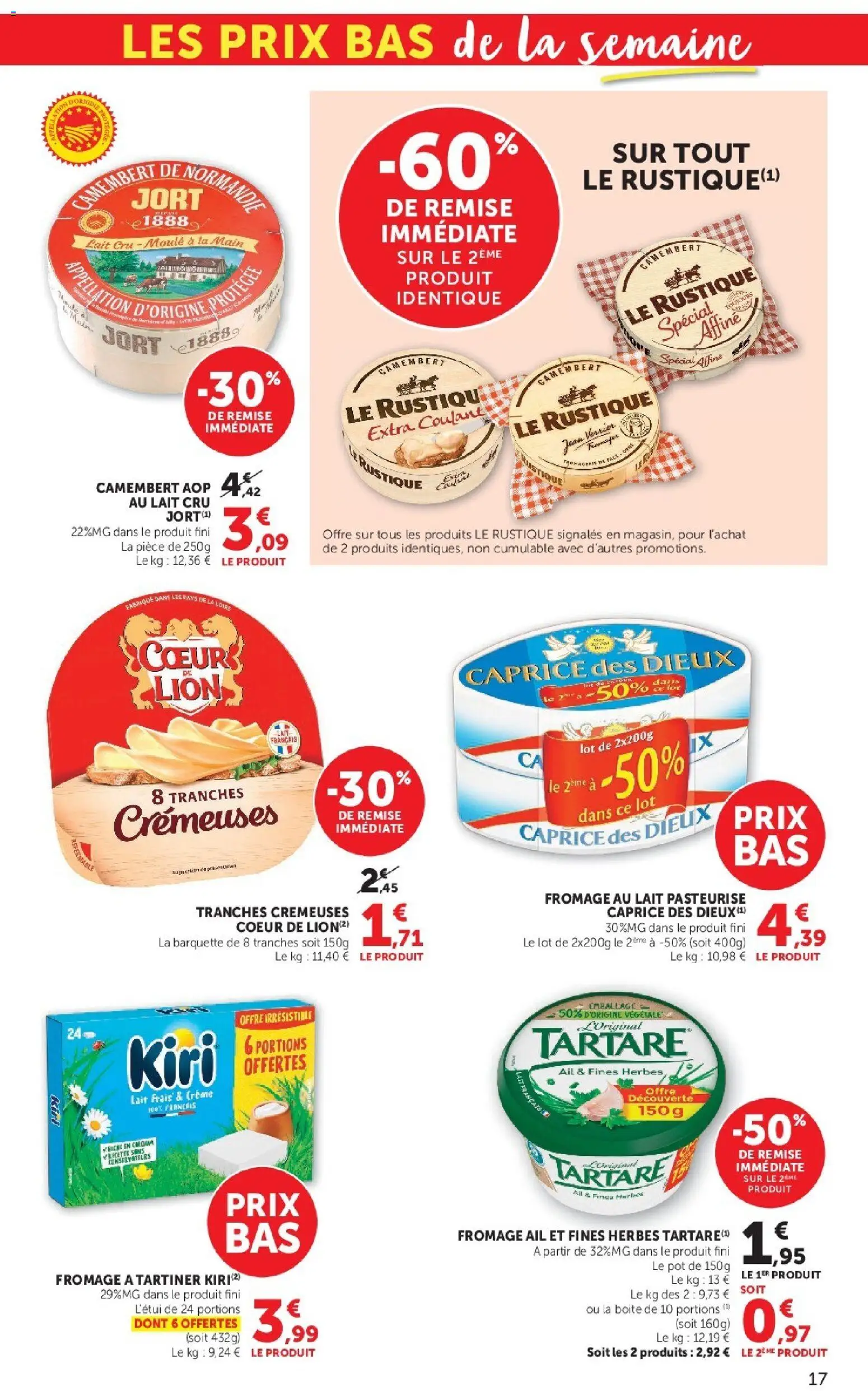 {H1} | Page: 17 | Produits: Ail, Caprice des dieux, Lait, Fromage