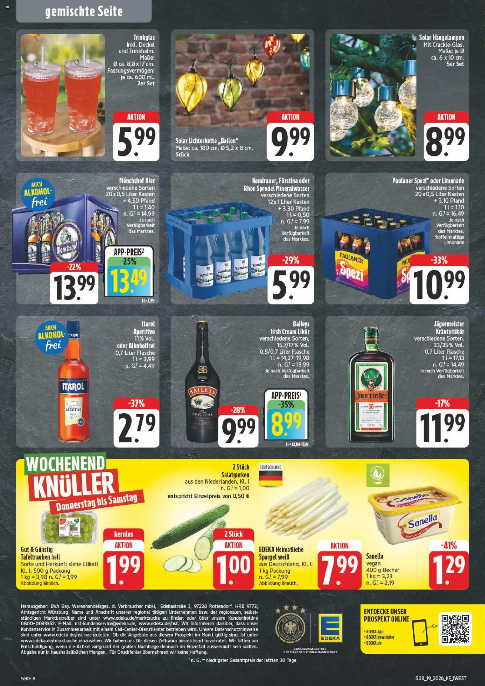 nah & gut Prospekt 	 – gültig ab 04.05.2026 | Seite: 8 | Produkte: Monchshof, Likör, Spargel, Paulaner