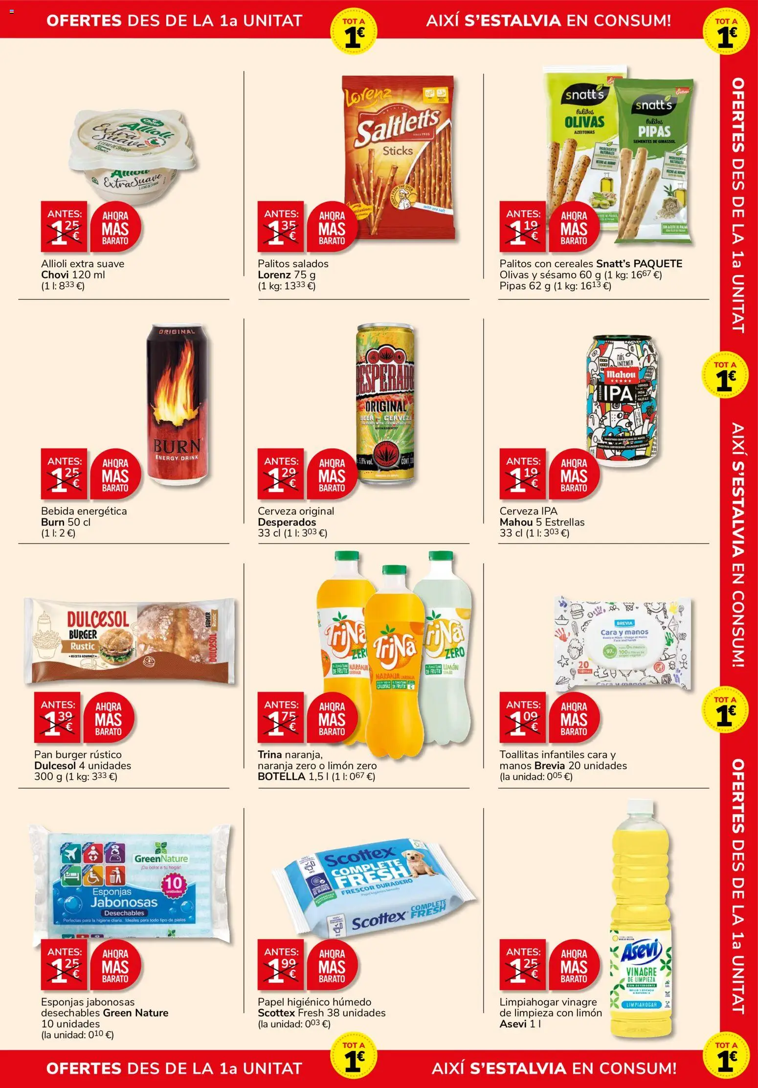 Consum folleto │ válido desde el 27/08/2026 | Página: 3 | Productos: Papel higienico, Desperados, Sésamo, Vinagre