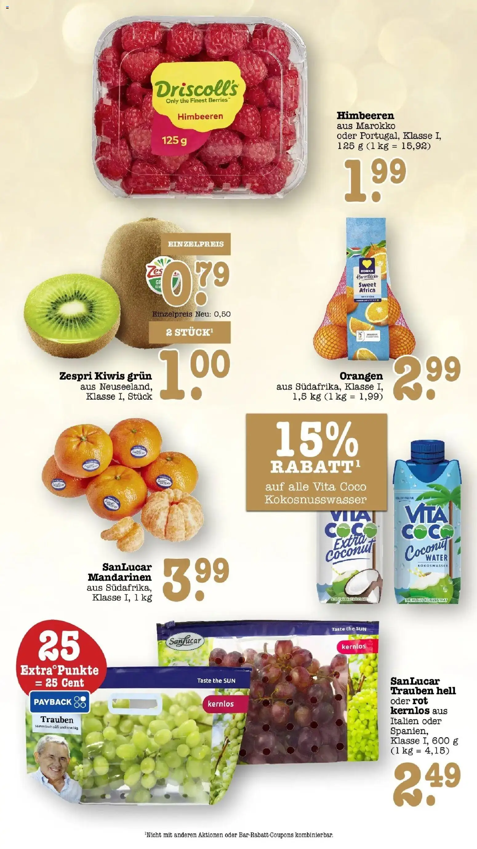 Edeka Prospekt Offenbach (ab 14.09.2026) » Angebote Online | Seite: 28 | Produkte: Himbeeren, Trauben, Mandarinen, Orangen