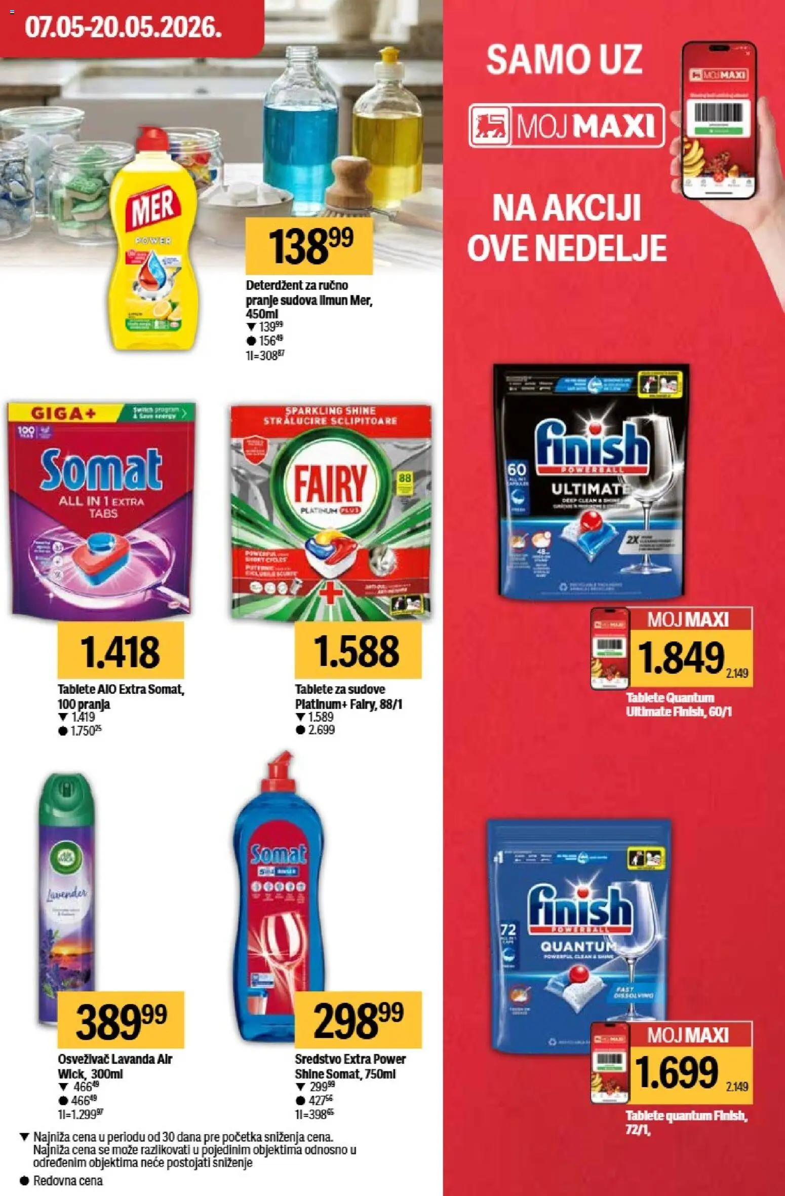 Maxi katalog - važi od 07.05.2026 | Strana: 35 | Proizvode: Deterdžent, Somat, Finish, Limun