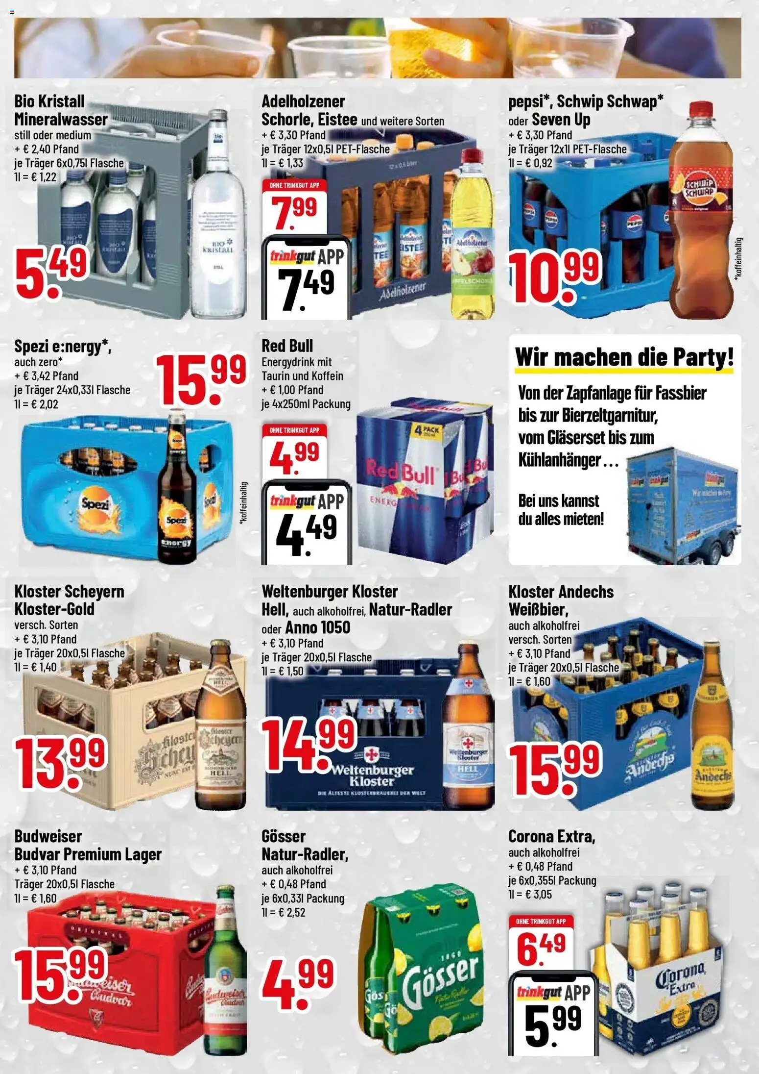 Trinkgut Prospekt Donauwörth (ab 26.10.2026) » Angebote online | Seite: 3 | Produkte: Energy, Weißbier, Pepsi, Budweiser