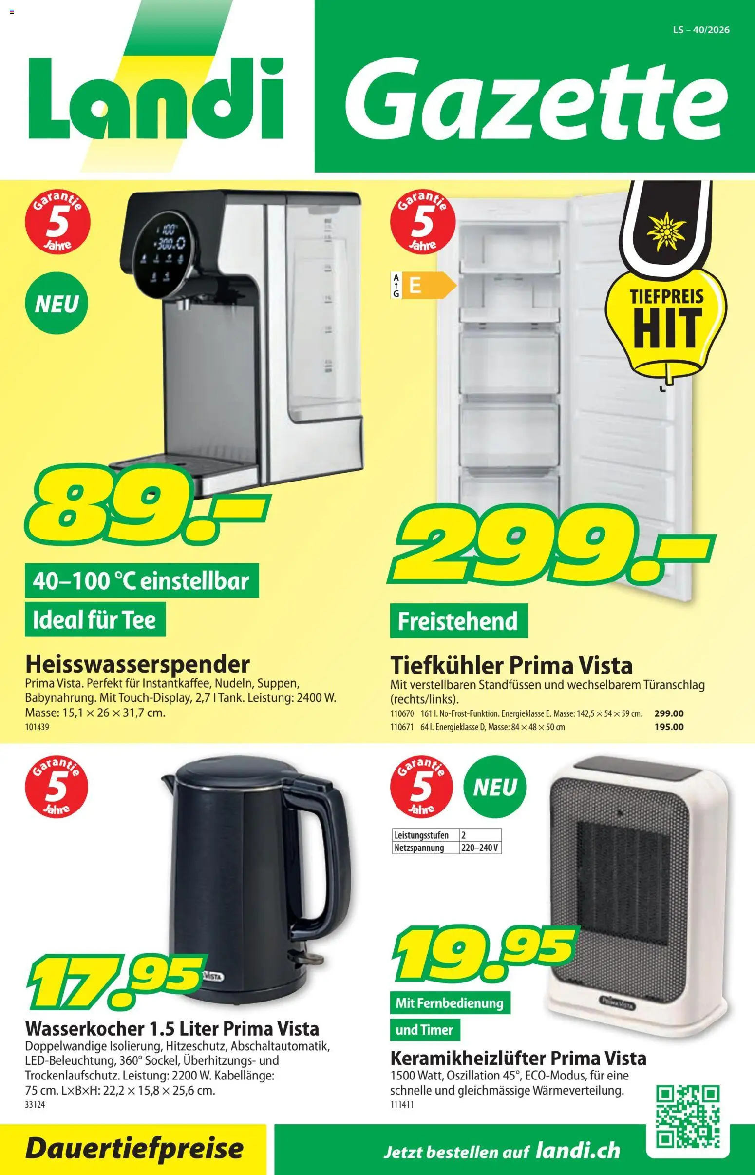 Landi ( Deaktivovane pre Letakomat )  aktionen – gültig ab 28.09.2026 | Seite: 5 | Produkte: Tee, Wasserkocher