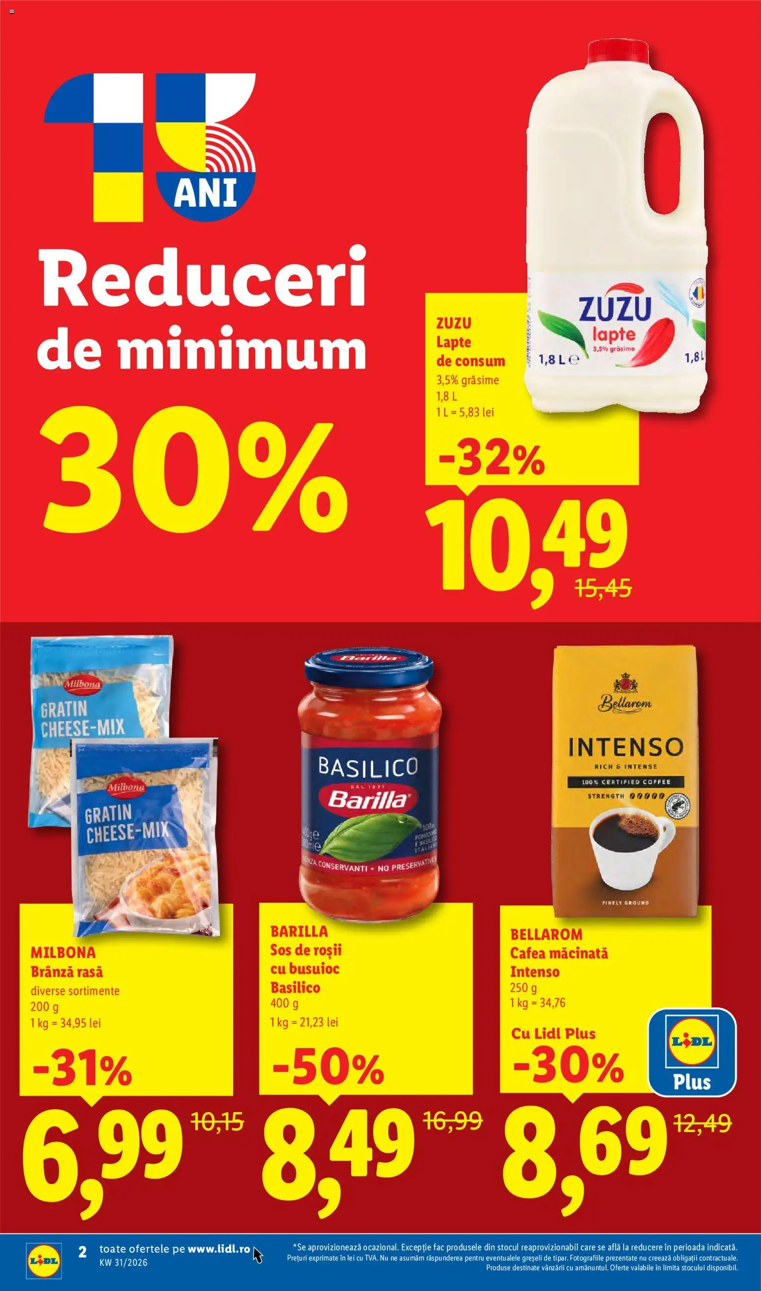Noul catalog Lidl – valabil de la 27.07.2026 | Pagină: 2 | Produse: Sos de roșii, Brânză, Cafea, Sos