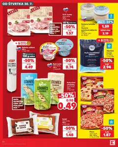 Kaufland SK akciós újság - amely érvényes a következő dátumtól: 2026.07.30. | Oldal: 22 | Termékek: Tök, Pizza
