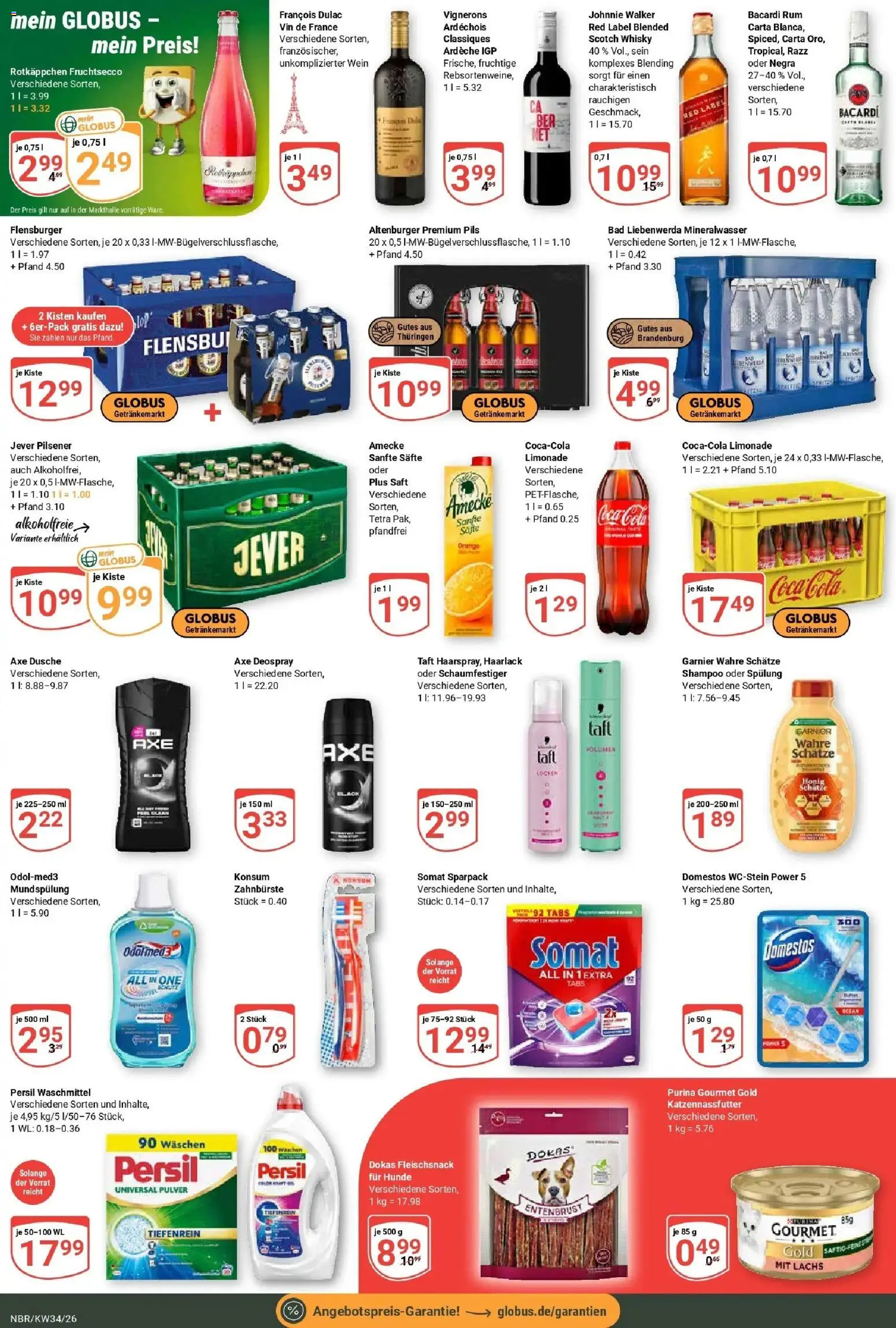 Globus Prospekt Neubrandenburg (ab 17.08.2026) » Angebote online | Seite: 8 | Produkte: Whisky, Dusche, Fruchtsecco, Zahnbürste