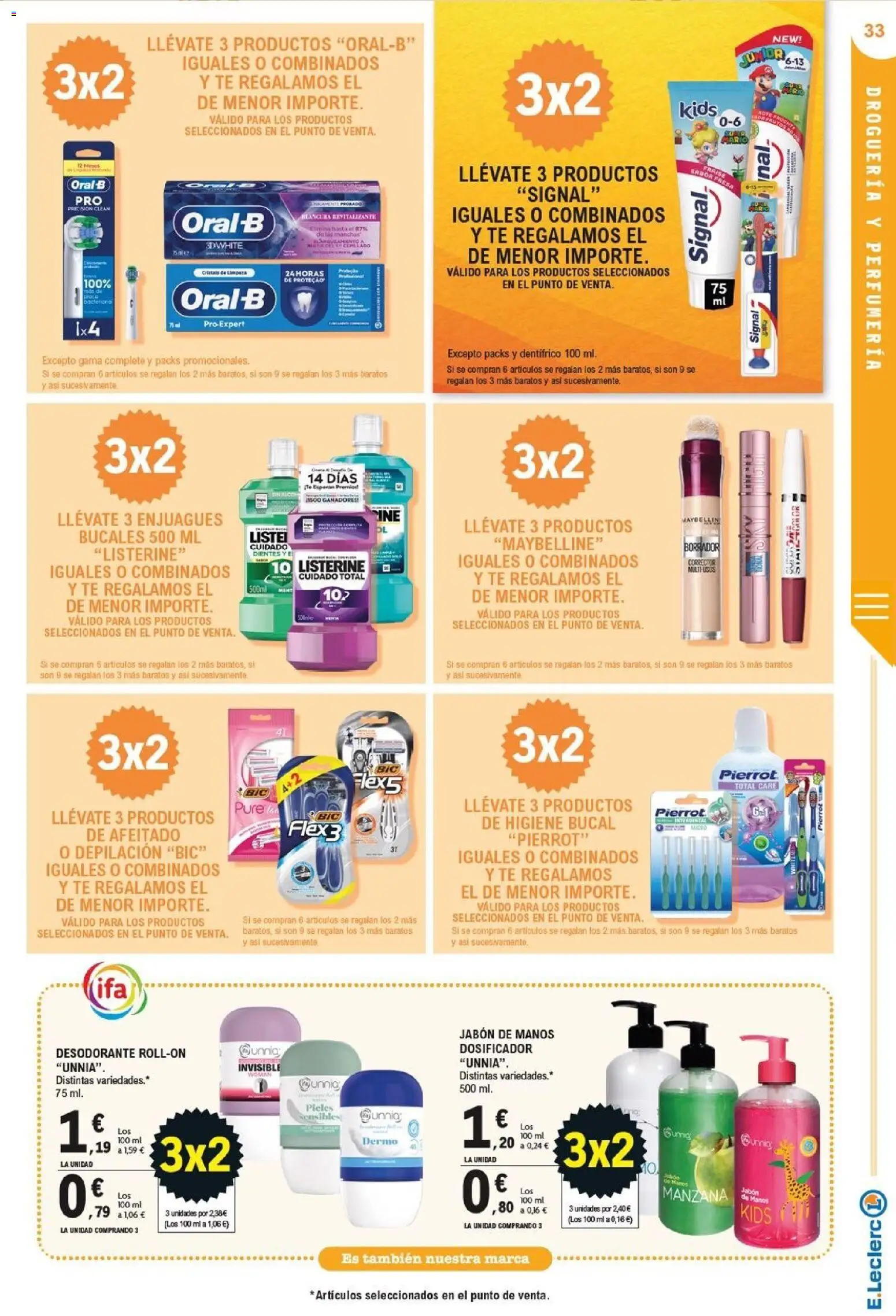 E.Leclerc - Soria │ válido desde el 21/10/2026 | Página: 33 | Productos: Jabón, Manzana, Té, Listerine